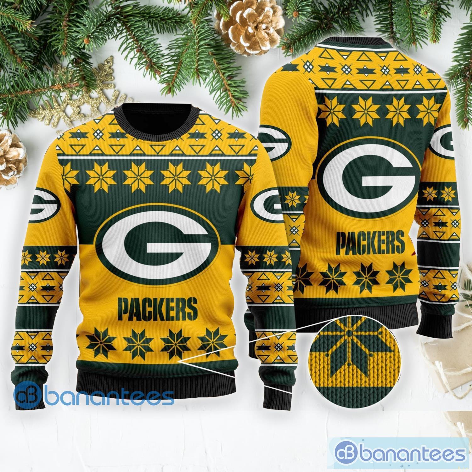 Green Bay Packers Snowflake Christmas Pullover Ugly Christmas