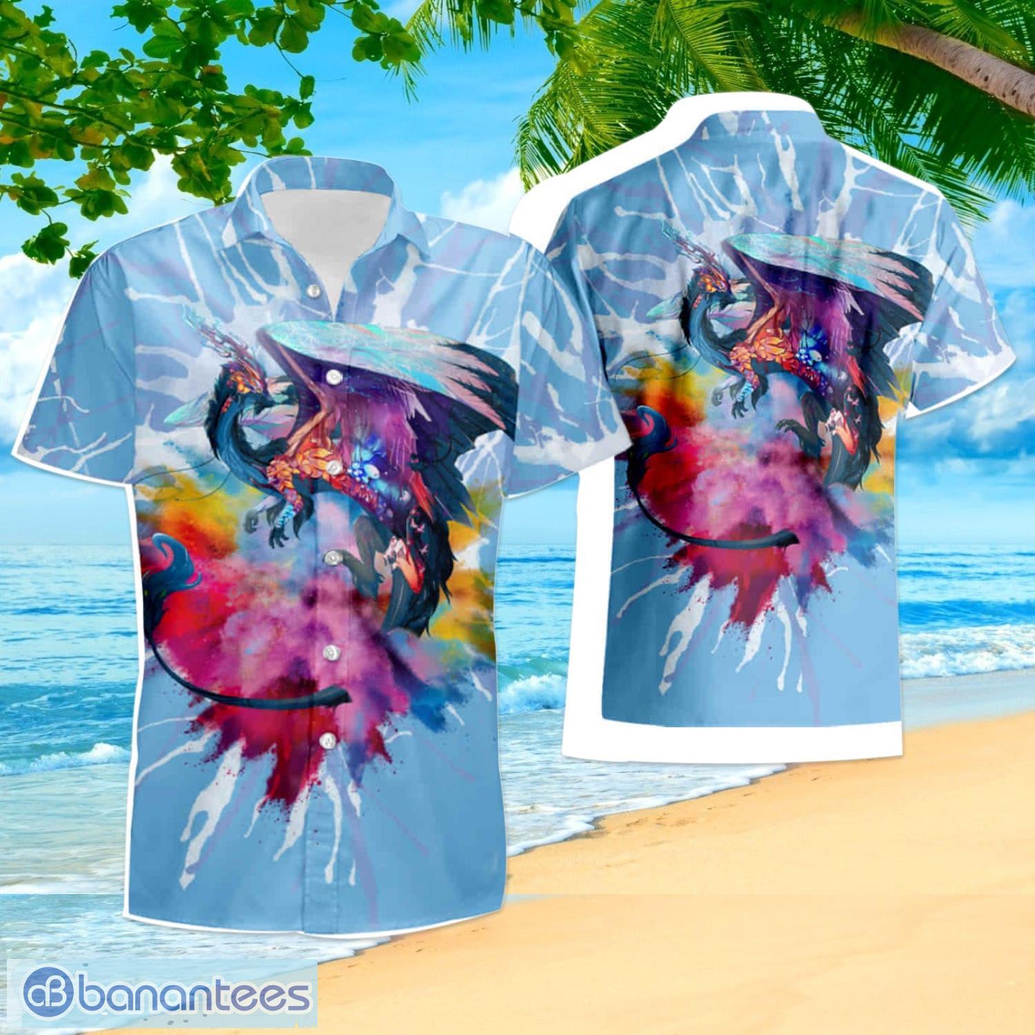 Hawaiian Aloha Shirt For Women, Amazing Blue Dragon Colorful Nice
