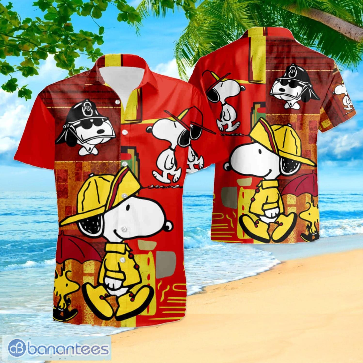 Hot Snoopy Firefighter Vintage Hawaiian Shirt & Short