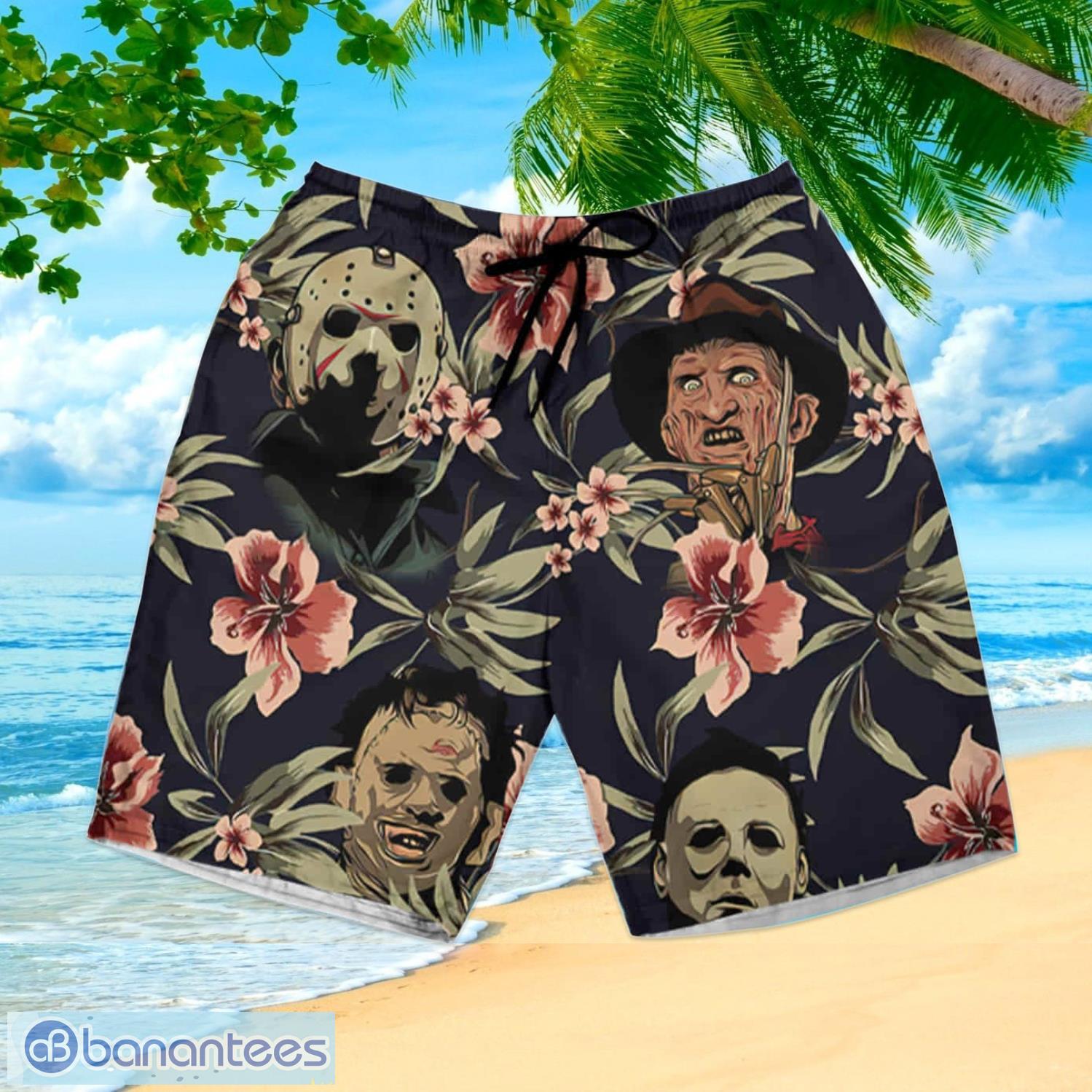 Minnesota Vikings NFL Horror Movies Character Hawaiian Shirt And Shorts  Halloween Gifts - Freedomdesign