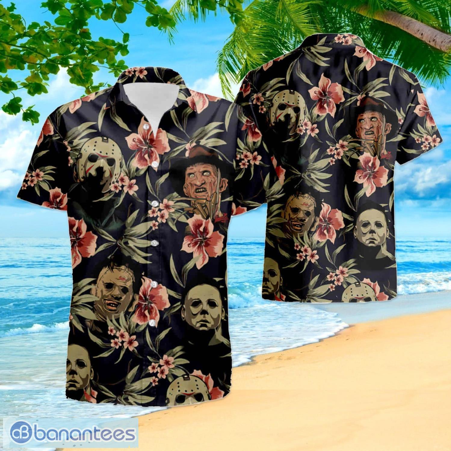 New York Jets NFL Horror Movies Character Hawaiian Shirt And Shorts  Halloween Gifts - Freedomdesign