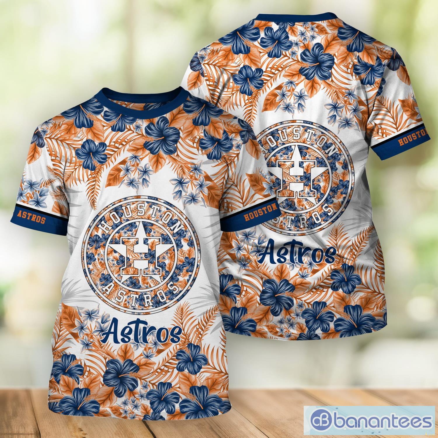 Houston Astros MLB Flower Pattern Summer 3D Hawaiian Shirt