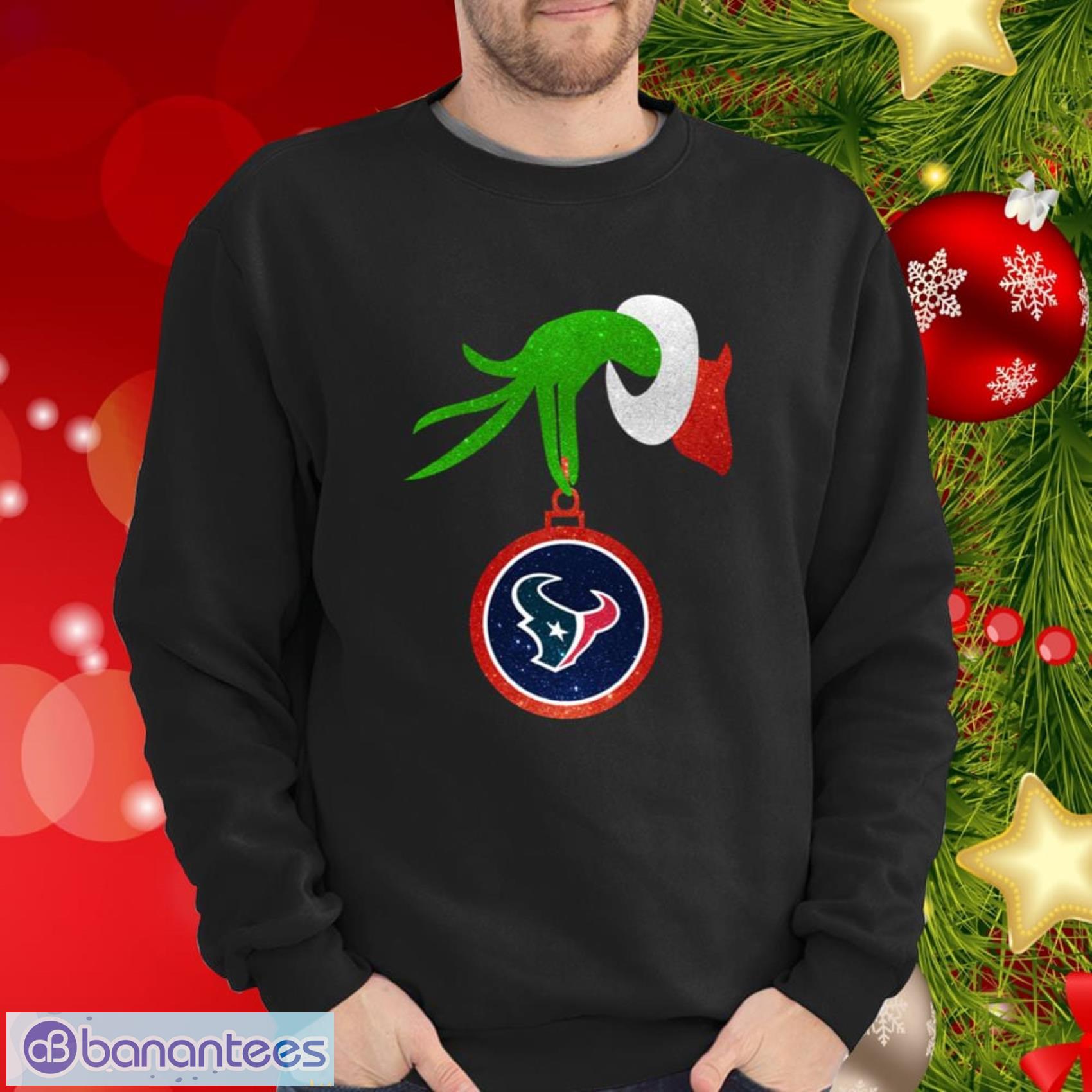 Grinch Hand Pittsburgh Steelers Holding Merry Christmas Shirt