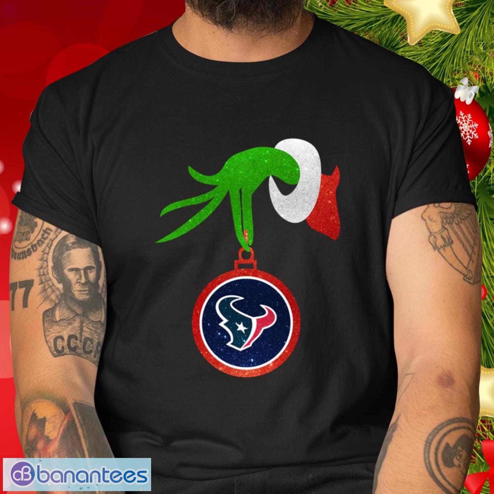 Grinch Hand Pittsburgh Steelers Holding Merry Christmas Shirt