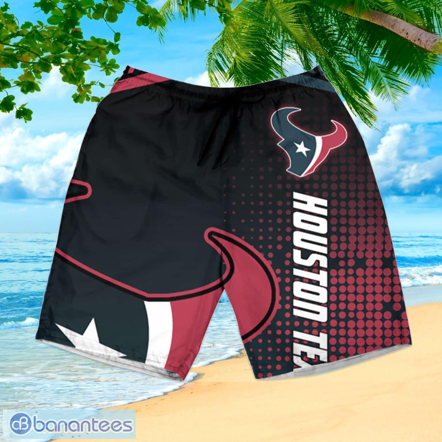 Houston Texans Custom Name NFL Hawaiian Shirt And Shorts Gift For Men And  Women Fans - Banantees