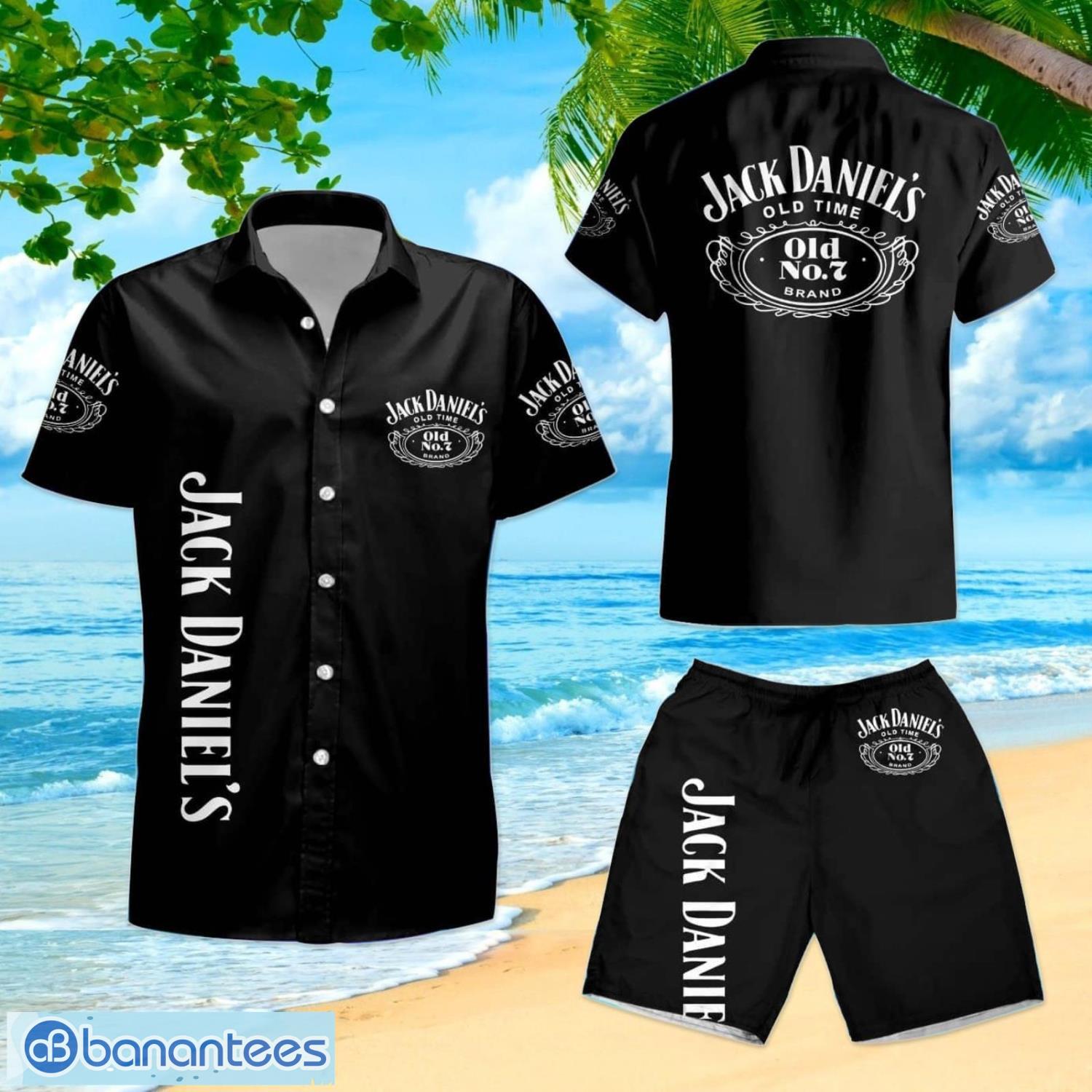 jack daniel summer hawaiian shirt and shorts 1 image Jack Daniel Summer Hawaiian Shirt And Shorts Product Photo 2