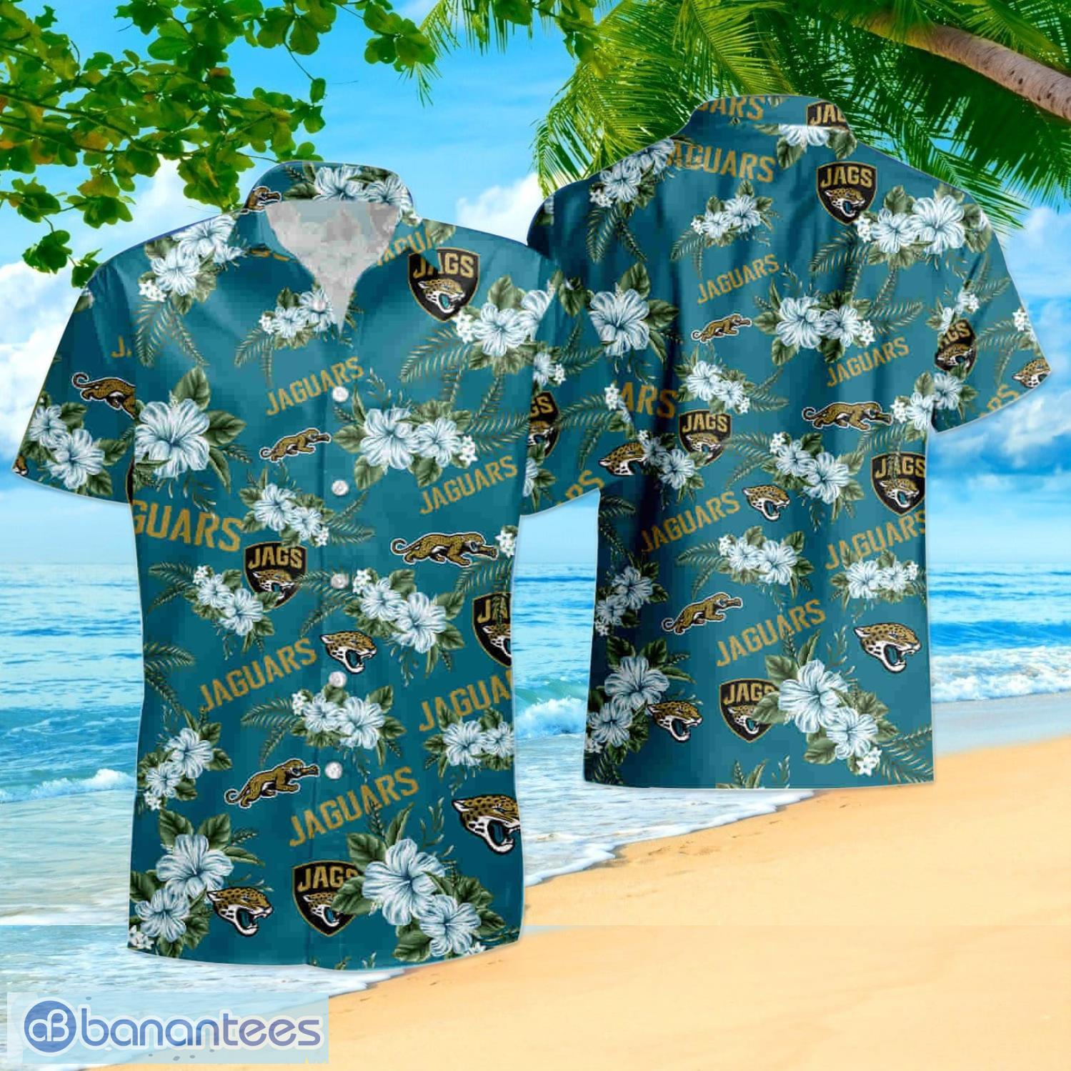 Jacksonville Jaguars Flower Short Sleeve Hawaiian Shirt Best Summer Gift  For Fans - Shibtee Clothing