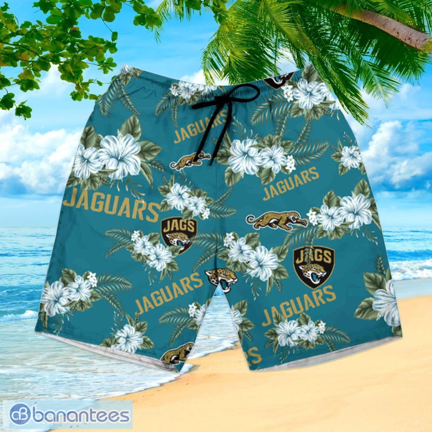 Jacksonville Jaguars Flower Short Sleeve Hawaiian Shirt Best Summer Gift  For Fans - Shibtee Clothing