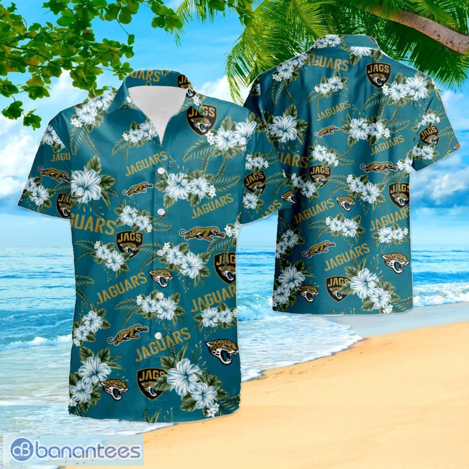 Jacksonville Jaguars Hawaiian Shirt NFL Football Custom Name Hawaiian Shirt  Outfit - T-shirts Low Price