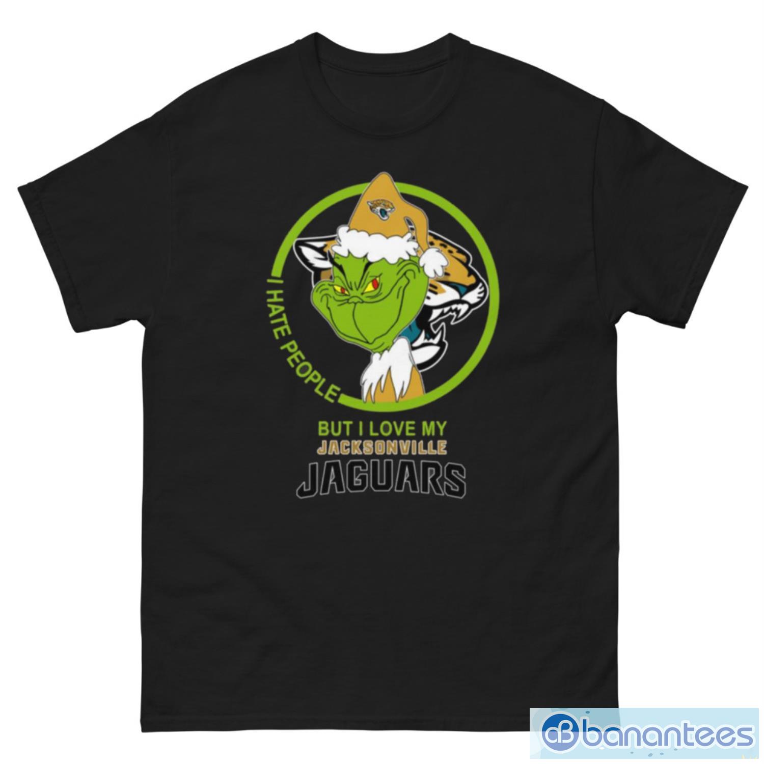 I Hate People But I Love My Jacksonville Jaguars Grinch NFL Unisex Jersey  Tee 