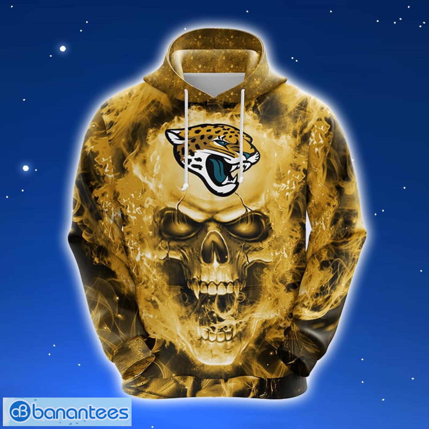 Nfl Jacksonville Jaguars Skull 3D T Shirt Men And Women For Fans - Banantees