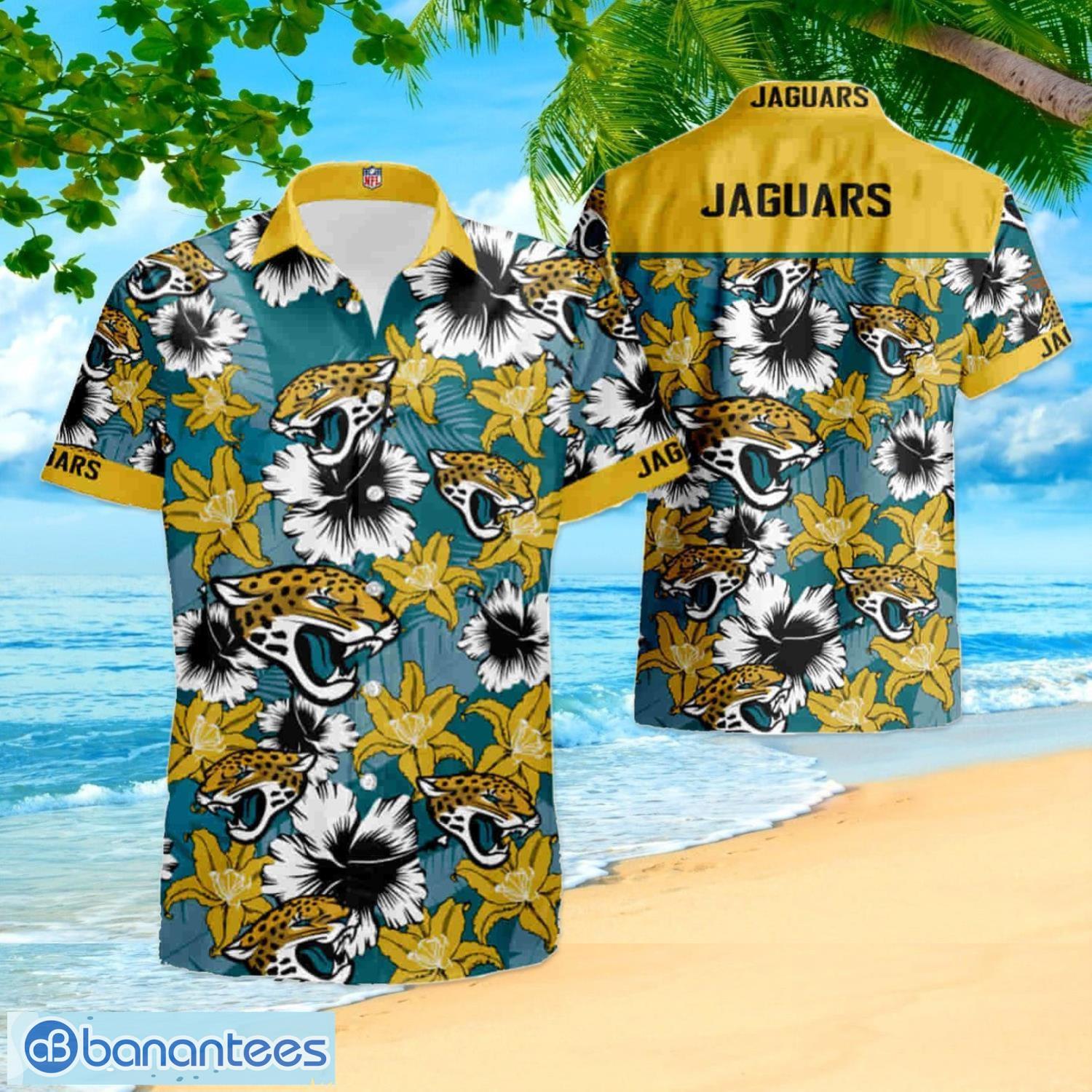 Jacksonville Jaguars Tropical Flower Hawaiian Aloha Hawaiian Shirt And Shorts Summer Gift For Fans Product Photo 1