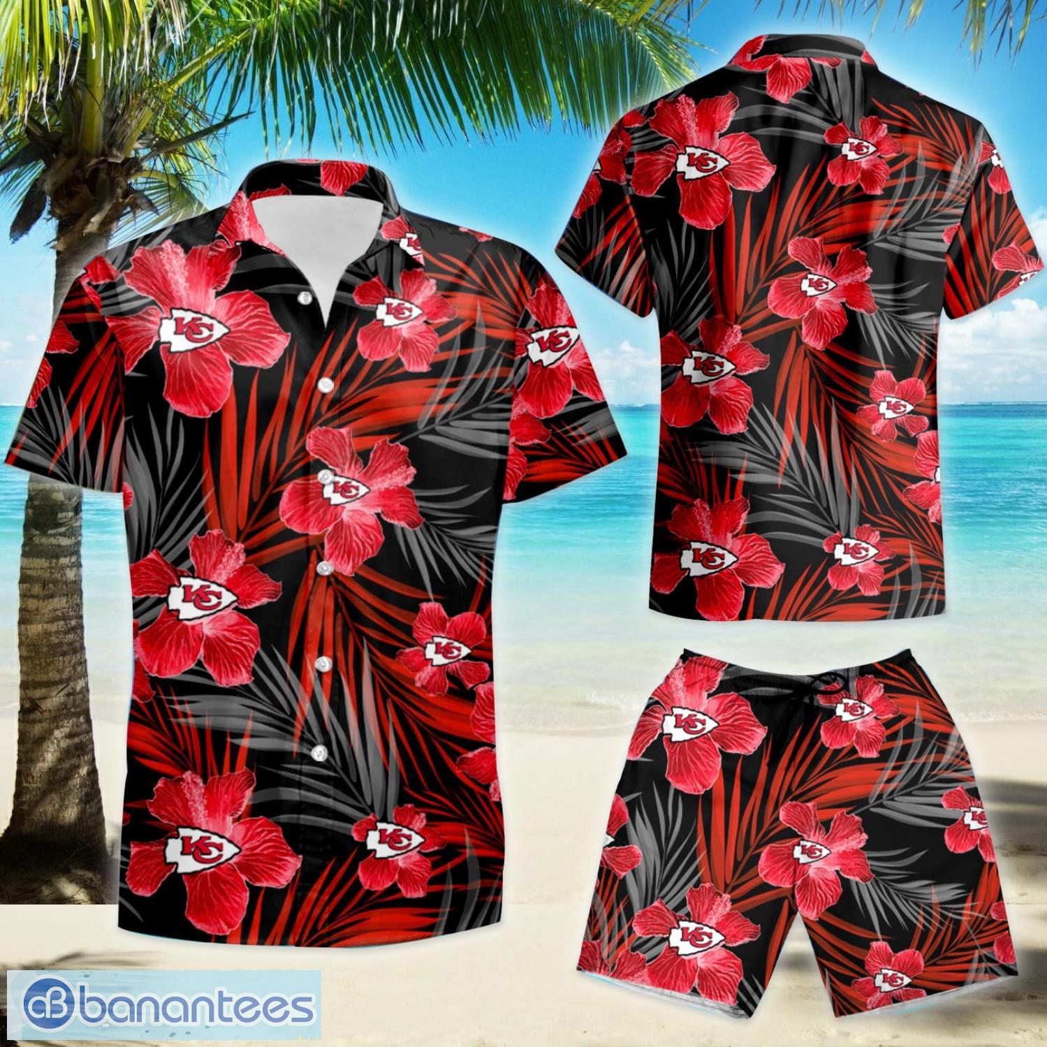 Chiefs Hawaiian Shirt Kansas Chiefs Floral Hawaiian Shirt - A