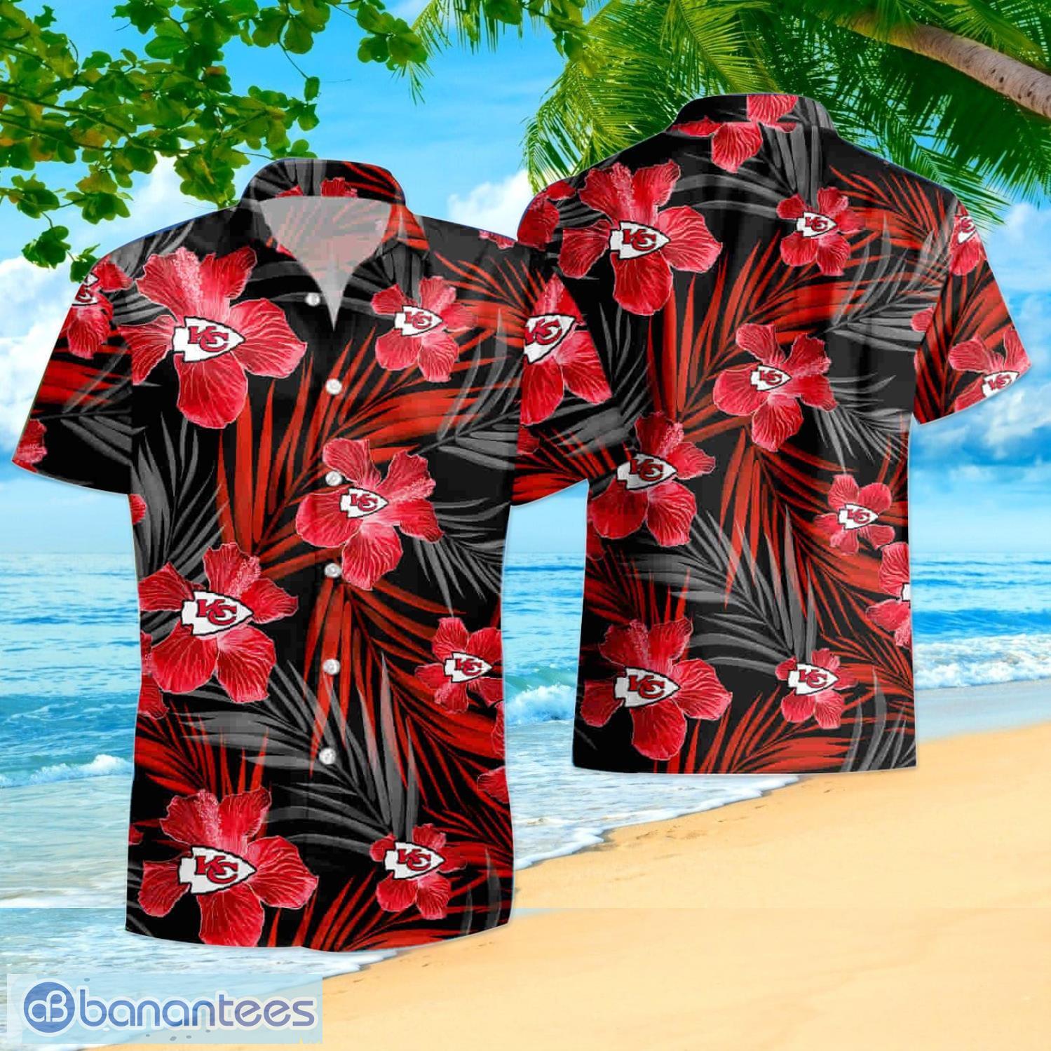 Chiefs Hawaiian Shirt Colorful Flower Palm Leaf Kansas City Chiefs Gift 