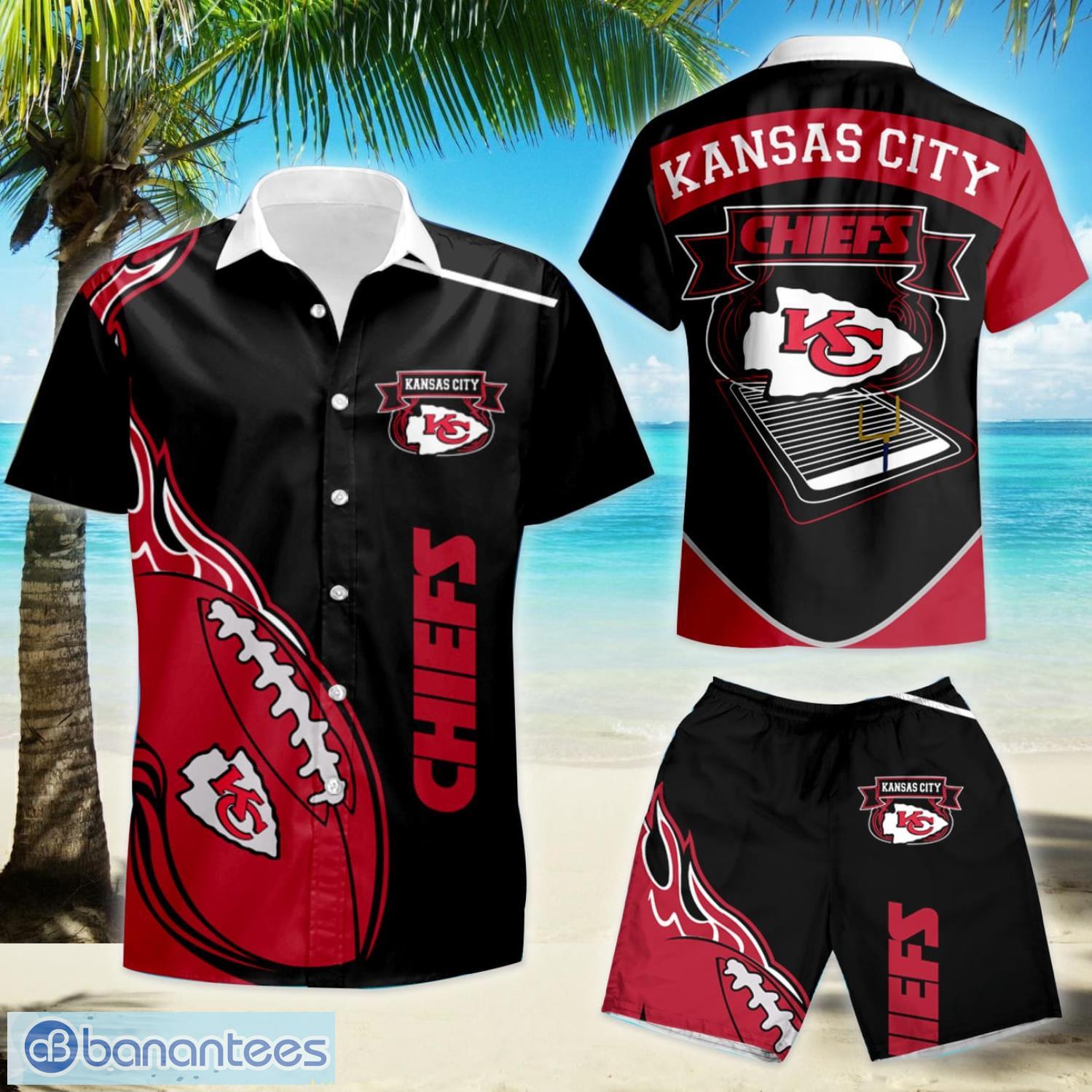 Kansas City Chiefs Custom Name NFL Hawaiian Shirt And Shorts Gift For Men  And Women Fans - Banantees