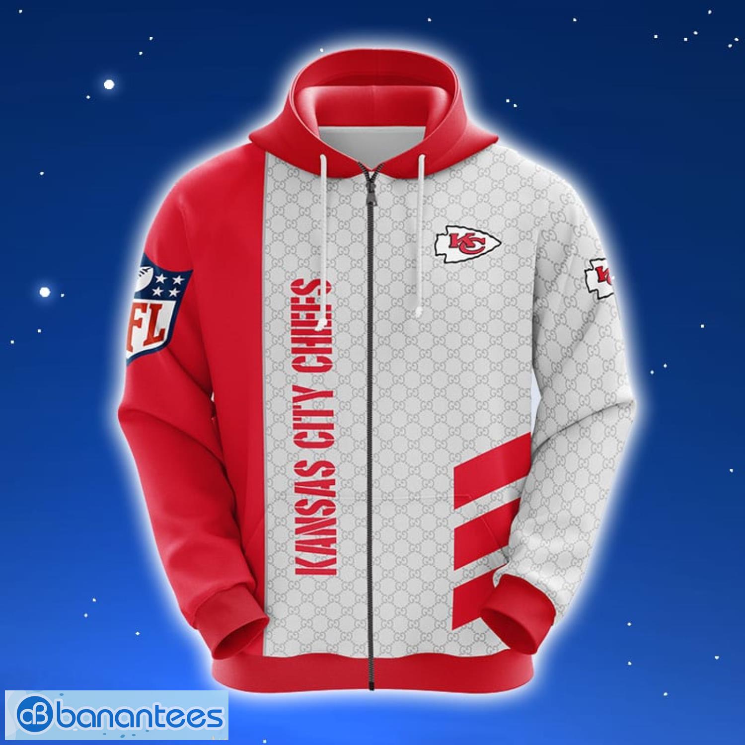 NFL Kansas City Chiefs Red 3D Hoodie Zip Hoodie For Men And Women Sport  Gift - Banantees