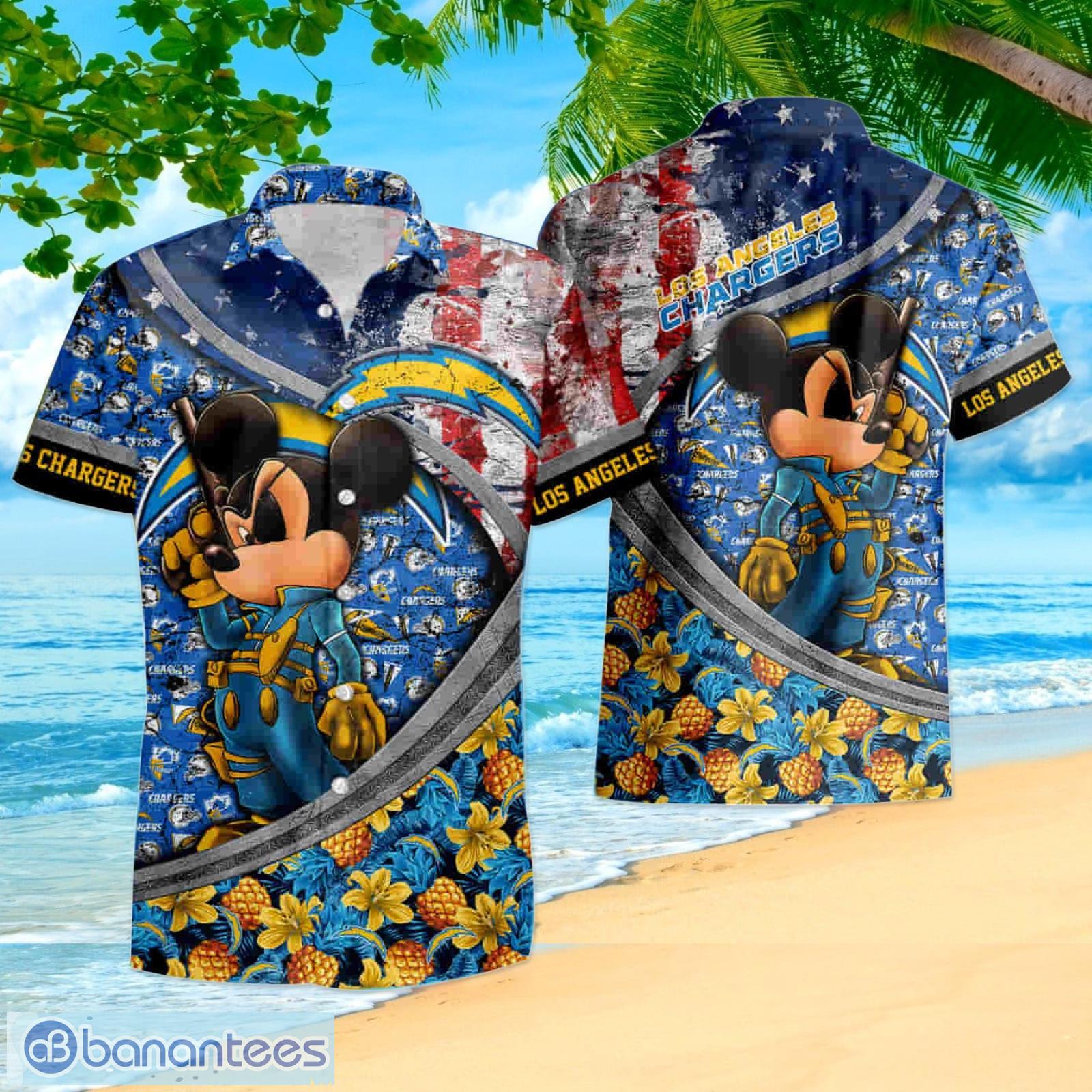 Los Angeles Chargers NFL Logo Combo Hawaiian Shirt And Short