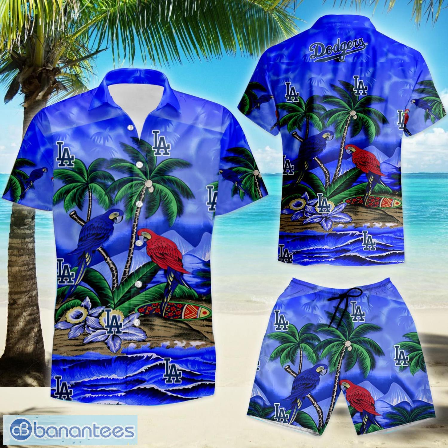 Dodgers La Dodgers Blue Trees Men And Women Hawaiian Shirt Summer Gift