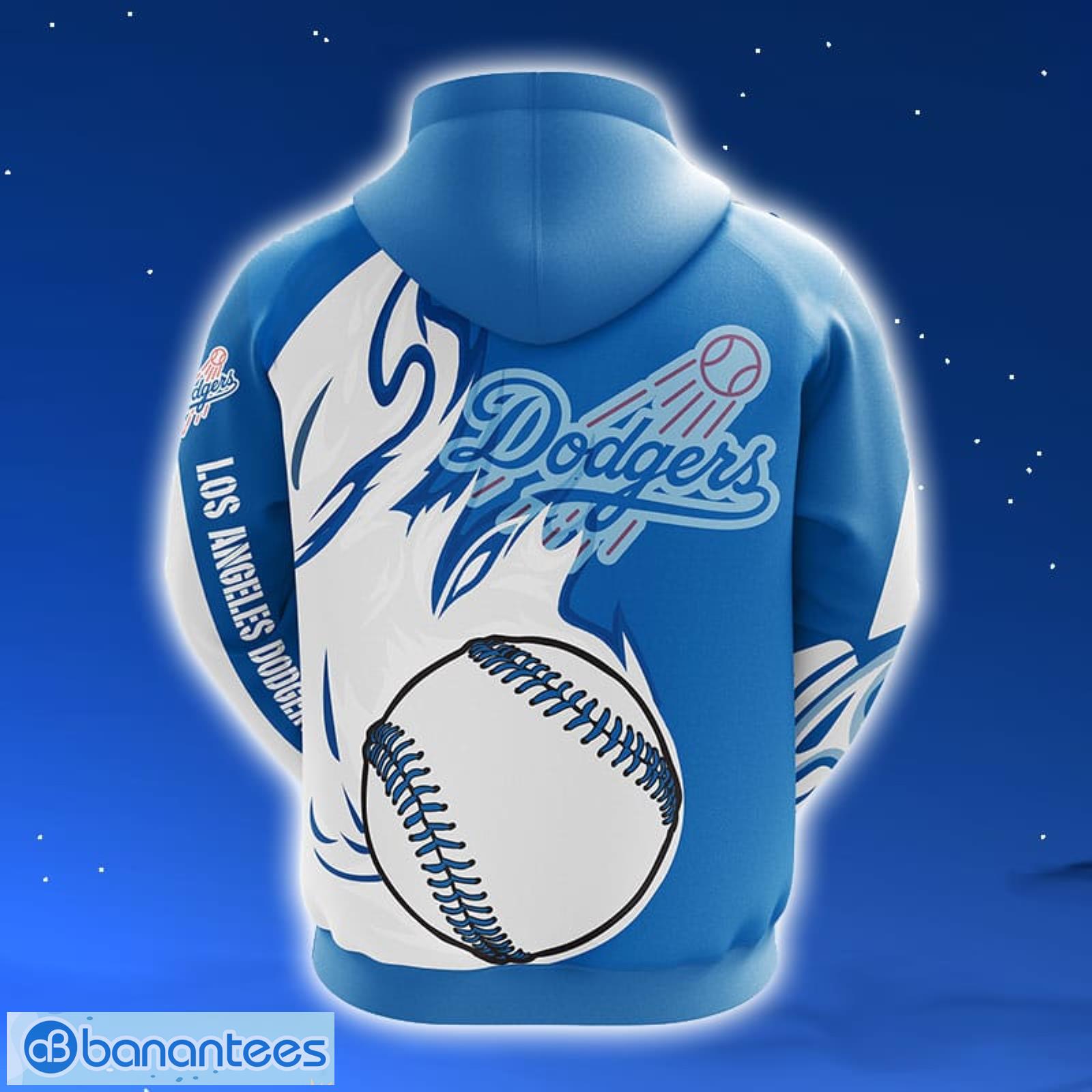 Dodgers Hoodie 3D Blue MLB Logo Los Angeles Dodgers Gift