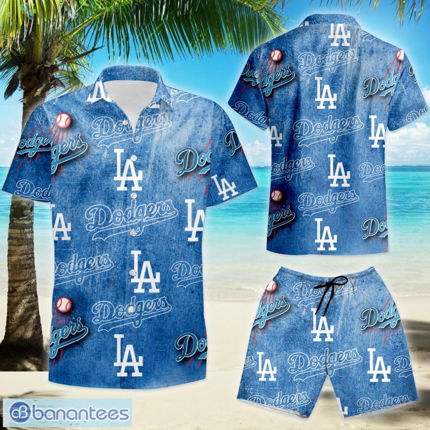 Los Angeles Dodgers MLB Short Sleeve Aloha Hawaiian Shirt And Shorts Beach  Gift - Banantees