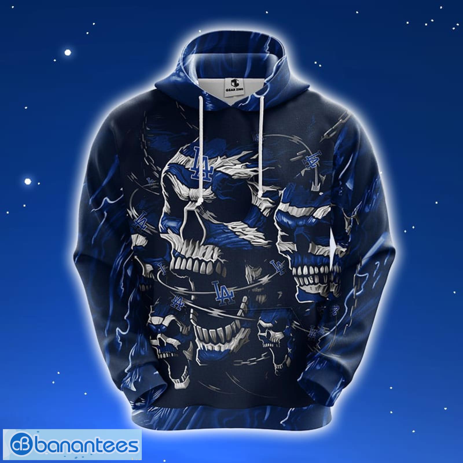 MLB Los Angeles Dodgers Blue White Hoodie, Zip Hoodie 3D All Over