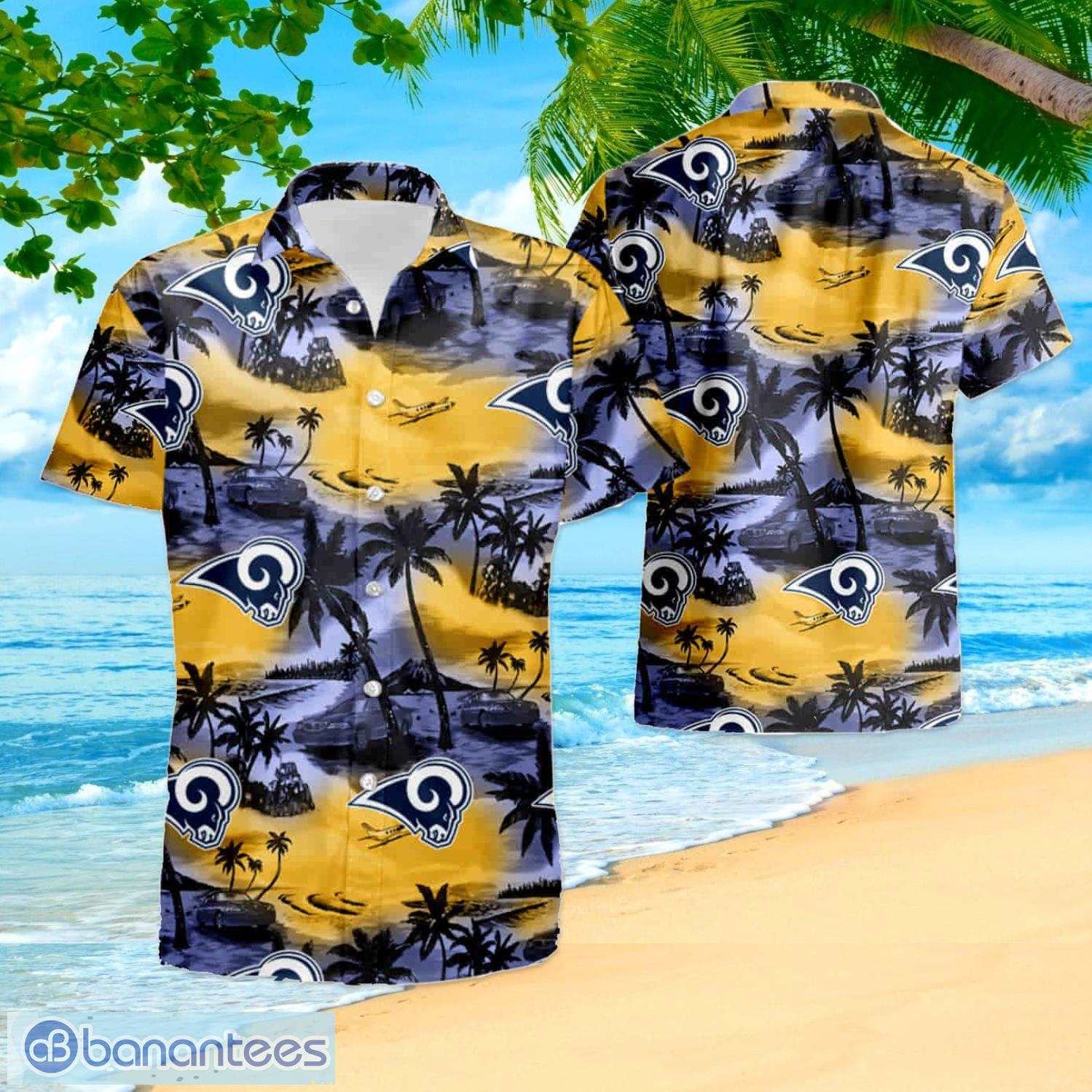 Los Angeles Rams Palm Trees Tropical Combo Hawaiian Shirt And Short