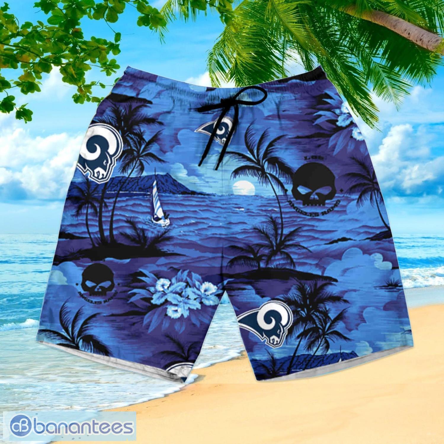 Custom Name Los Angeles Rams Hawaiian Shirt NFL Football Hawaiian Shirt  Cheap For Mens Womens - T-shirts Low Price