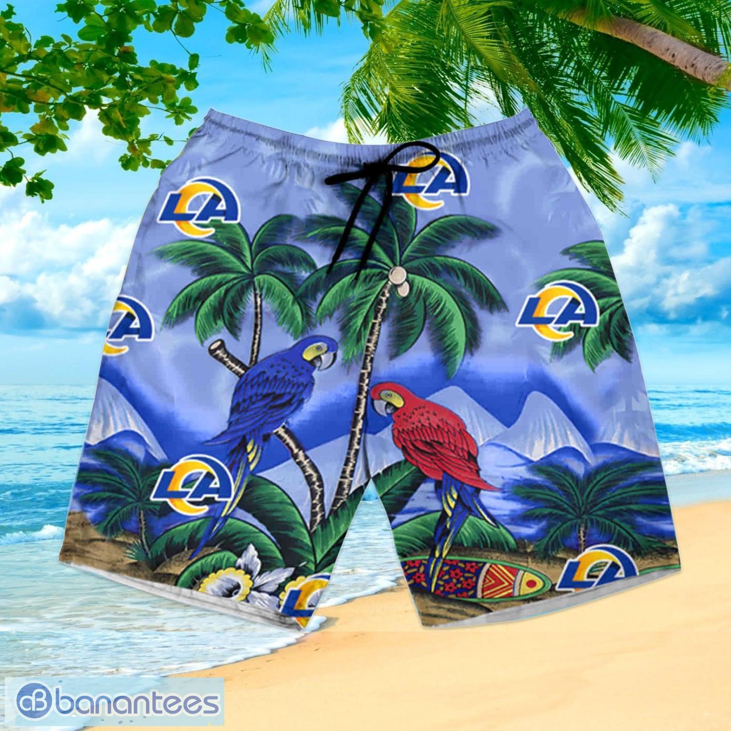 Los Angeles Rams 2 Summer Hawaiian Shirt And Shorts - Banantees