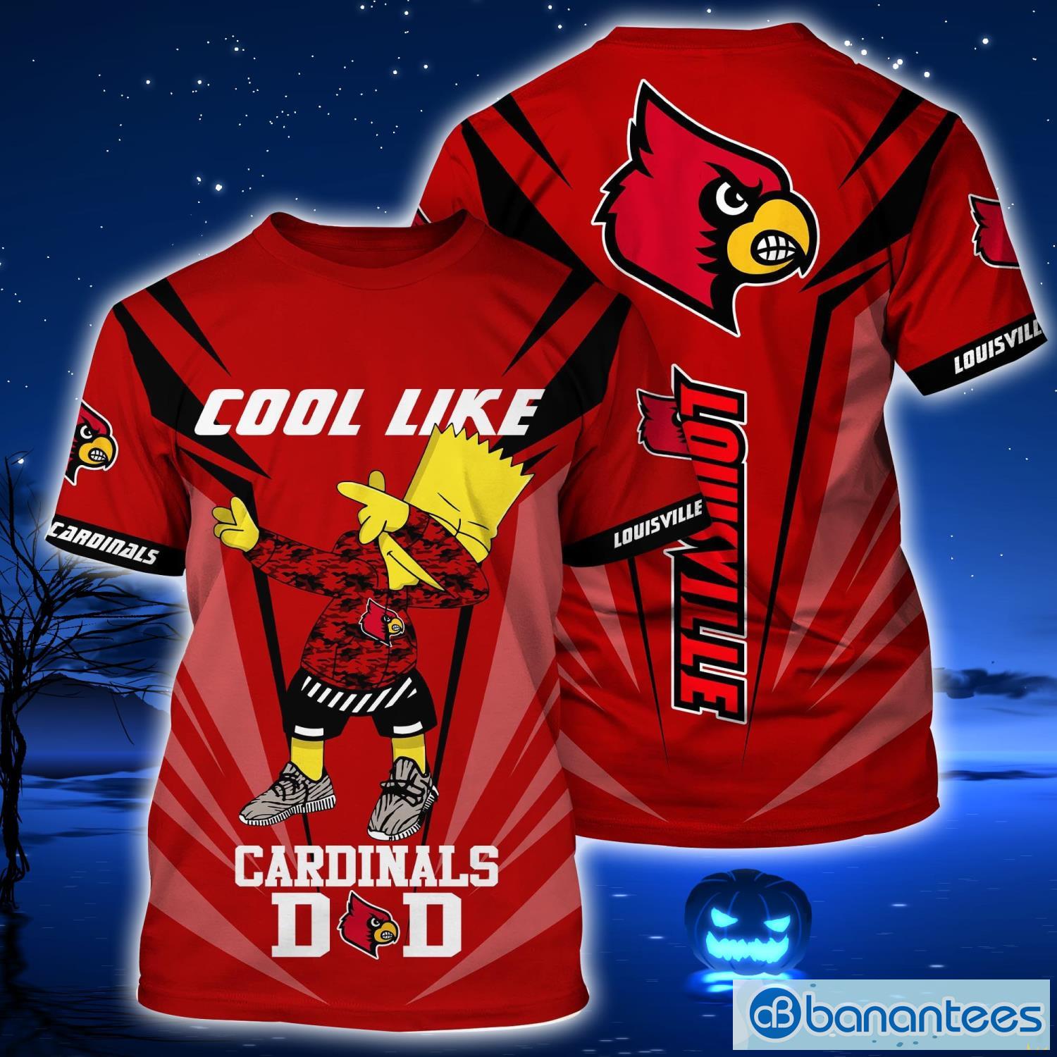 Louisville Cardinals Sport Fans 3D T-Shirt Gift For Dad - Banantees