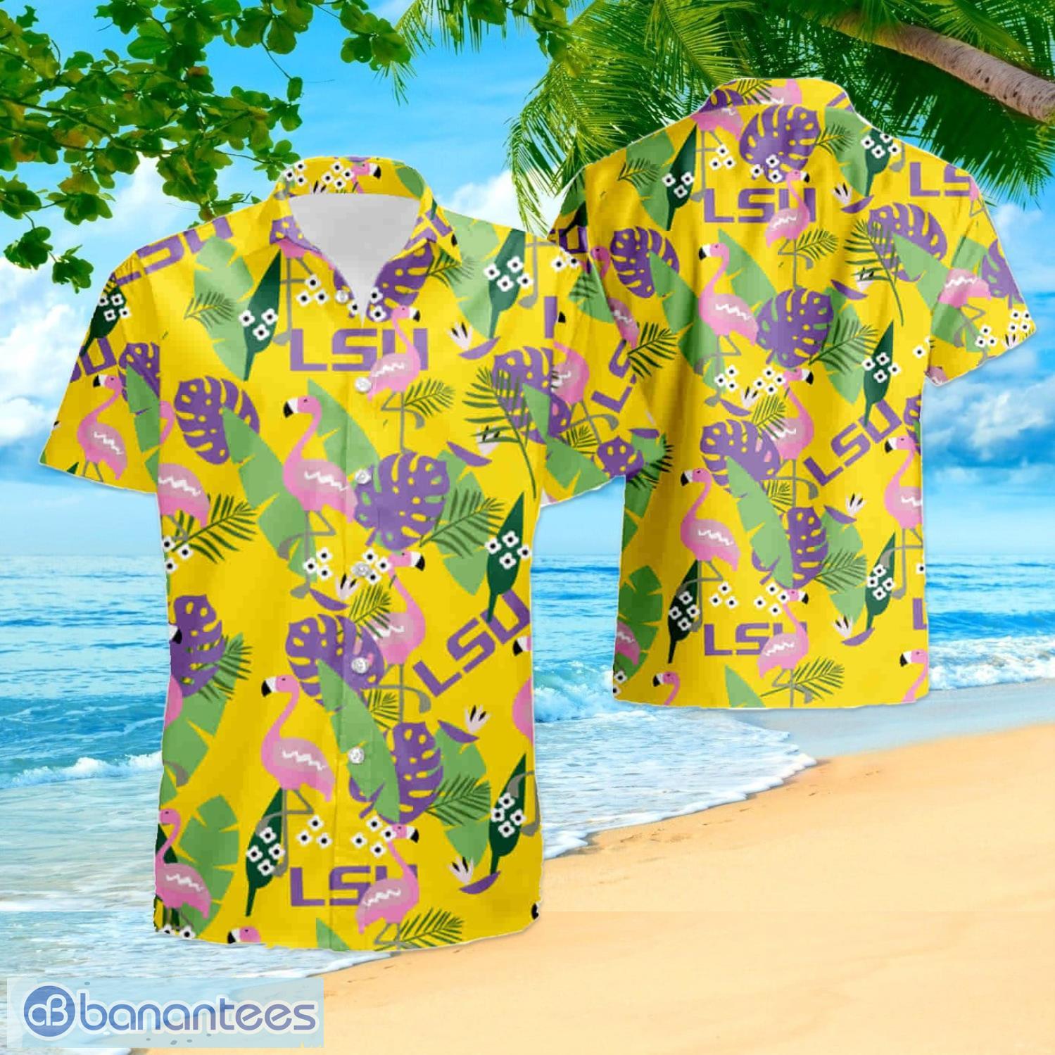 Lsu Tigers Logo Team Ncaa National Collegiate Hawaiian Shirt And Shorts Summer Gift For Fans Product Photo 1