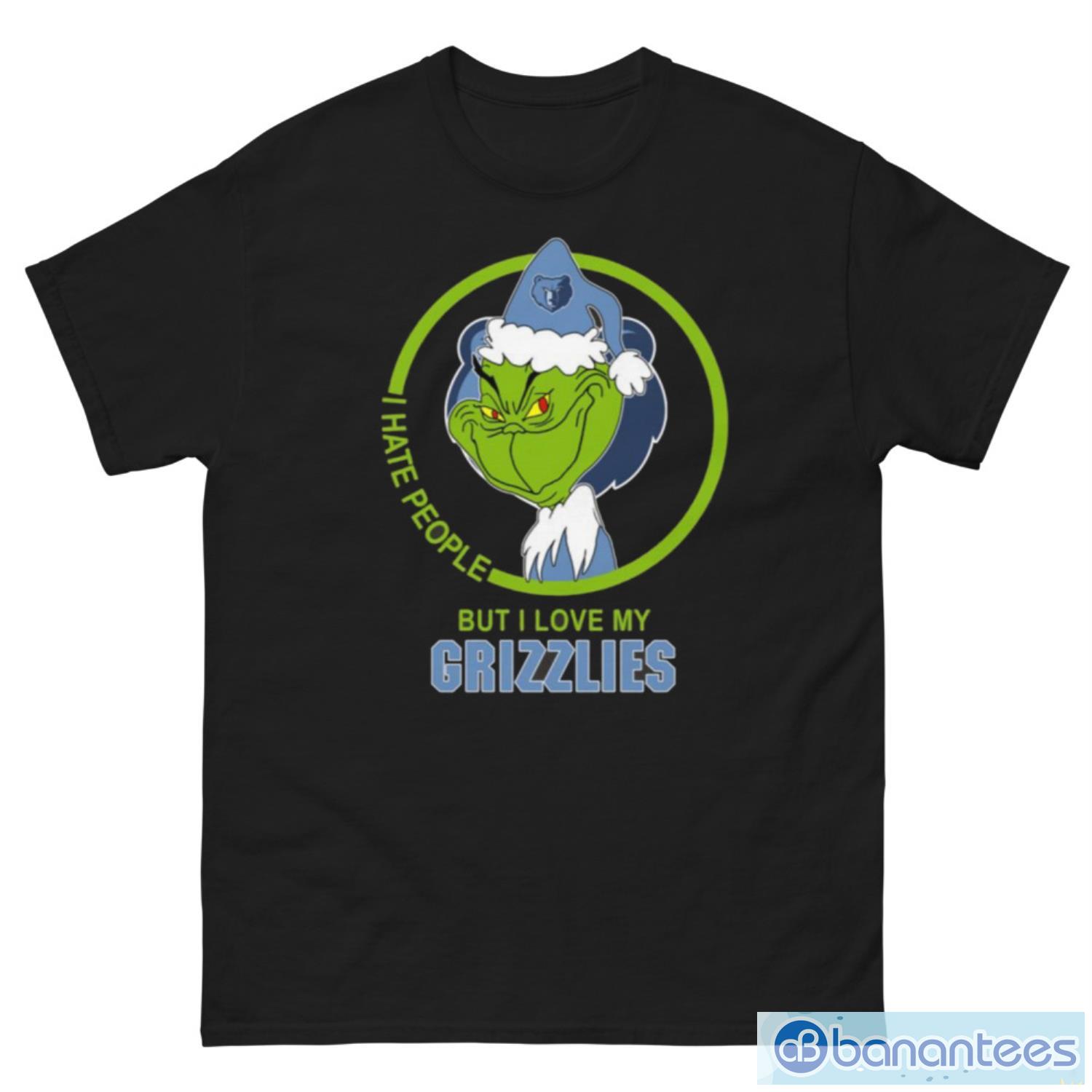 Memphis Grizzlies NBA Christmas Grinch I Hate People But I Love My Favorite Basketball Team T Shirt - G500 Men’s Classic Tee