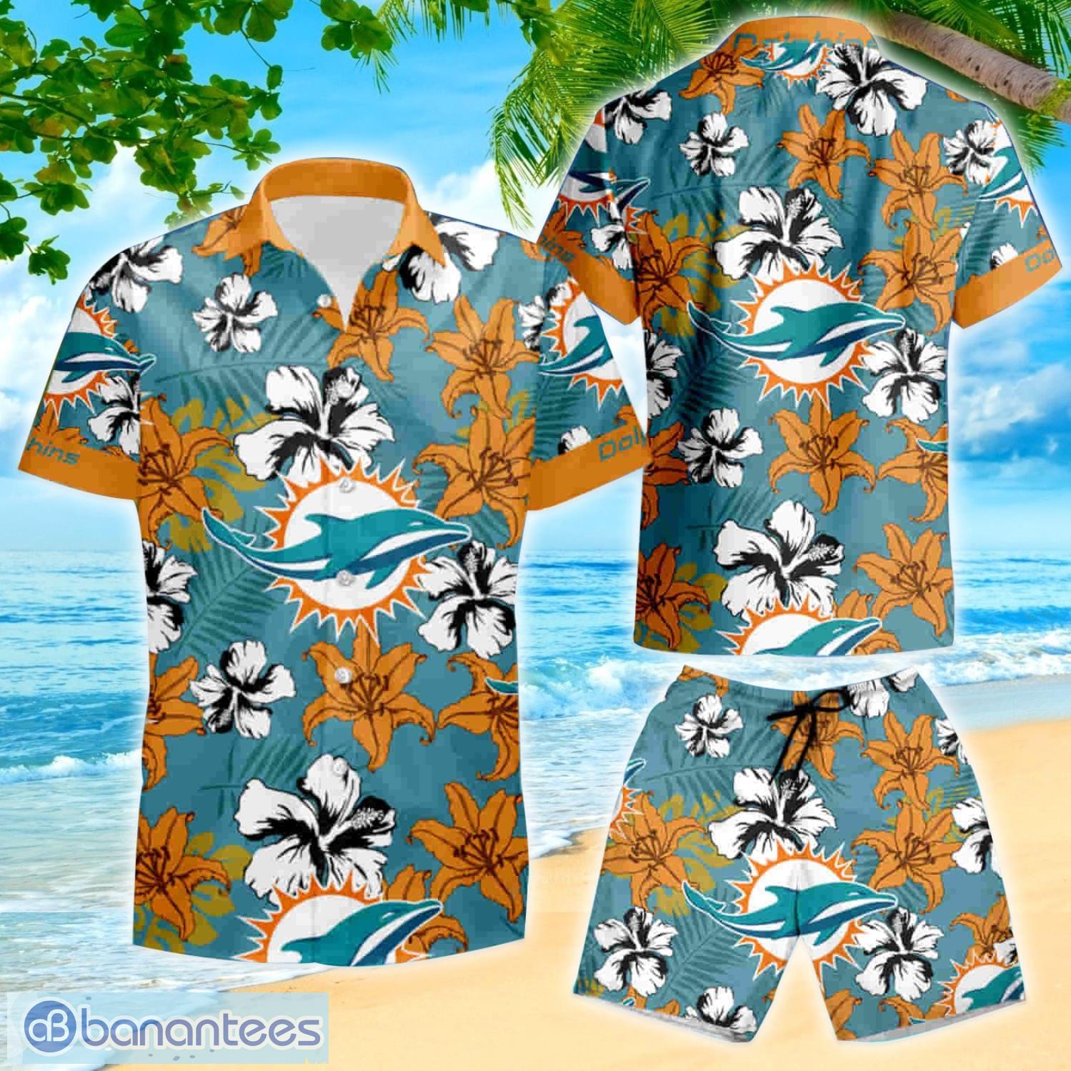 Miami Dolphins NFL Floral Tropical Hawaiian Shirt Summer Gift For