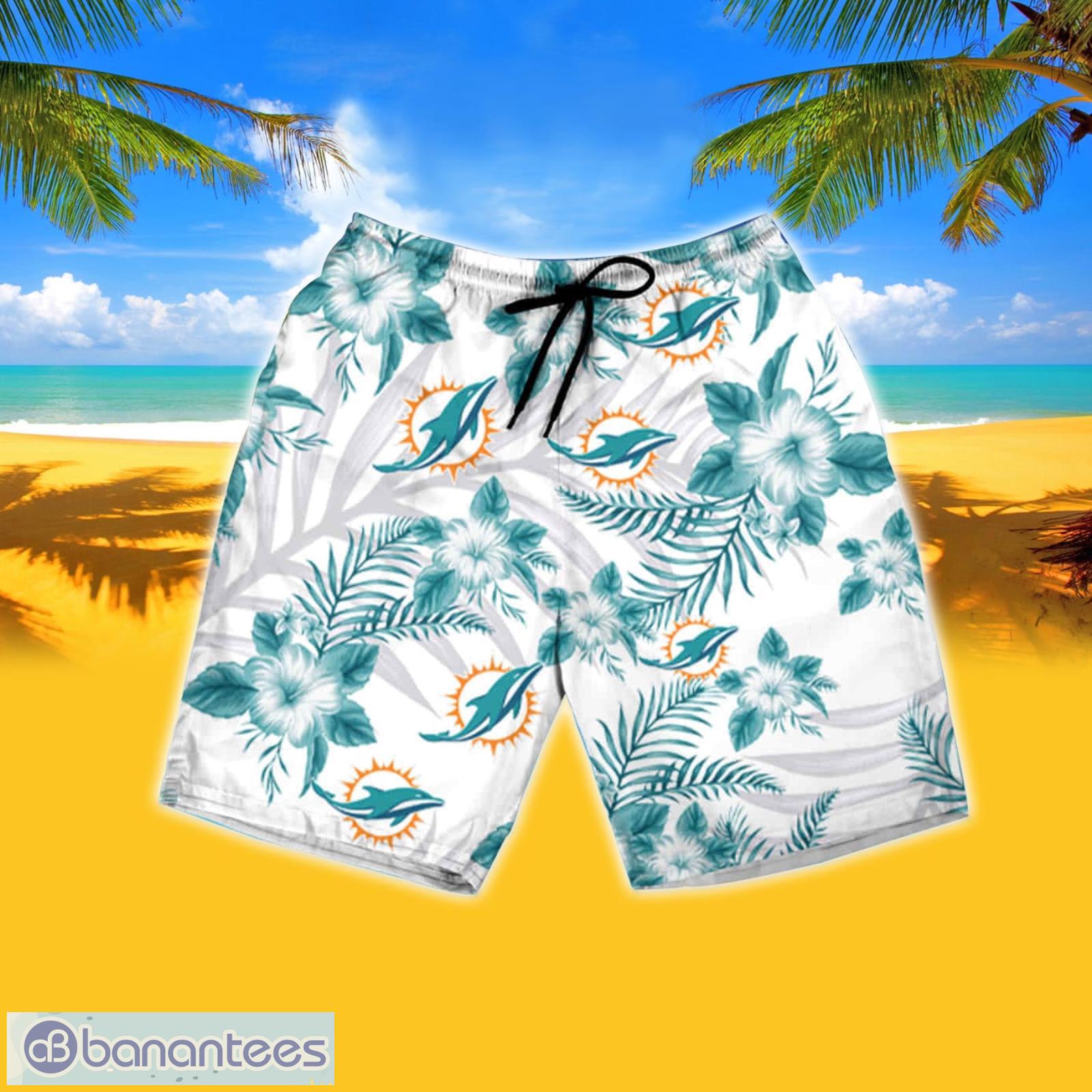 Miami Dolphins T-Shirt Beach Shorts Outfit Men Summer Casual Short Sleeve  Shorts