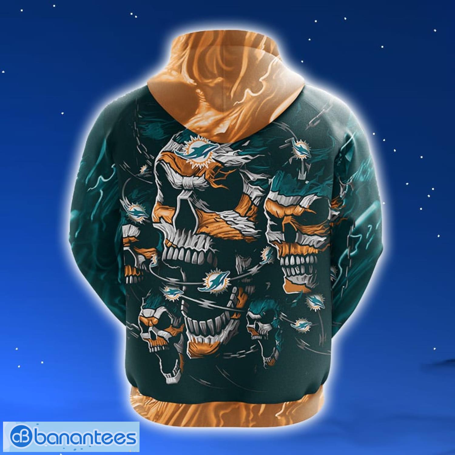 Miami Dolphins Skull 3d Hoodie Gift For Men For Women - T-shirts Low Price