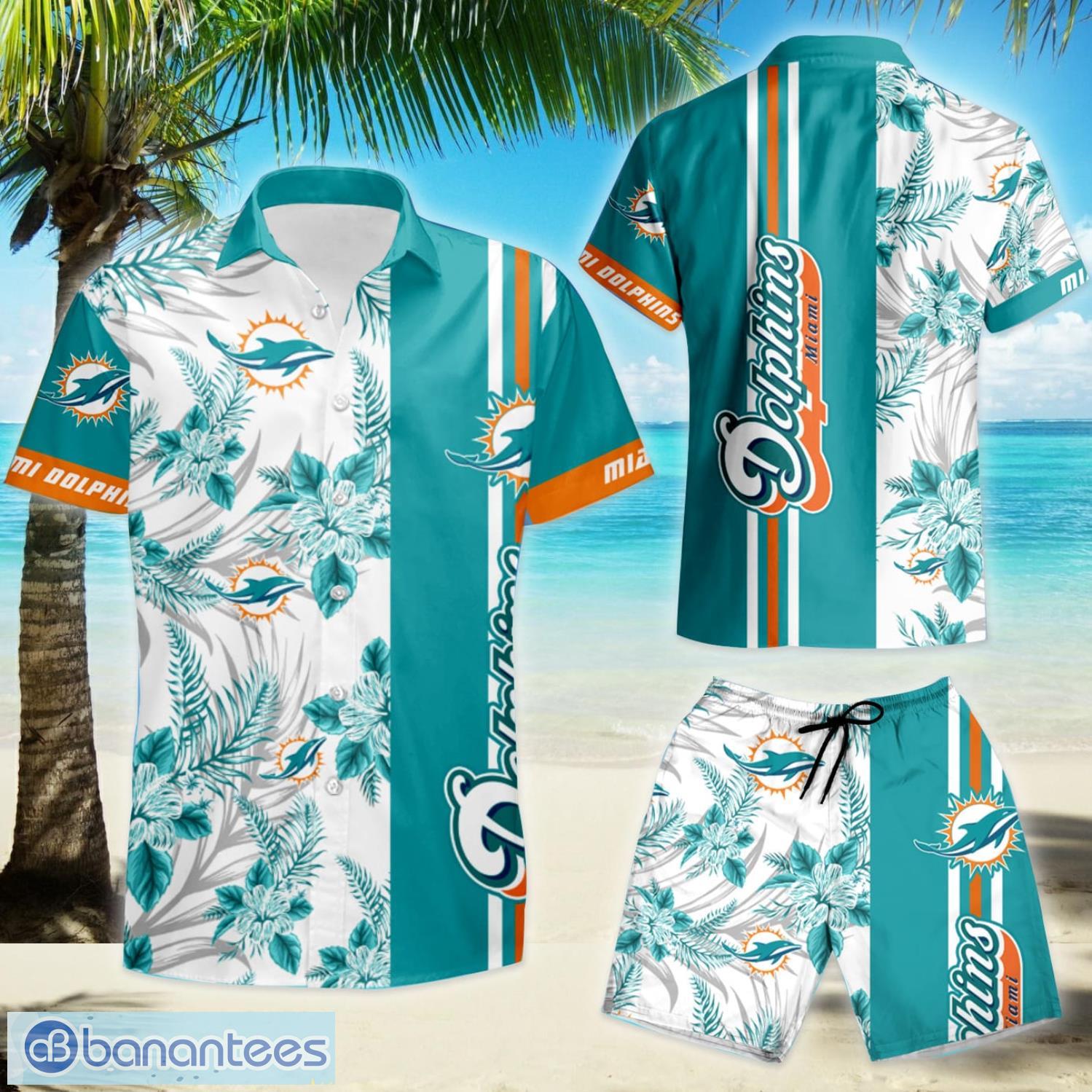 Miami Dolphins Custom Name NFL Hawaiian Shirt And Shorts Gift For Men And  Women Fans - Banantees