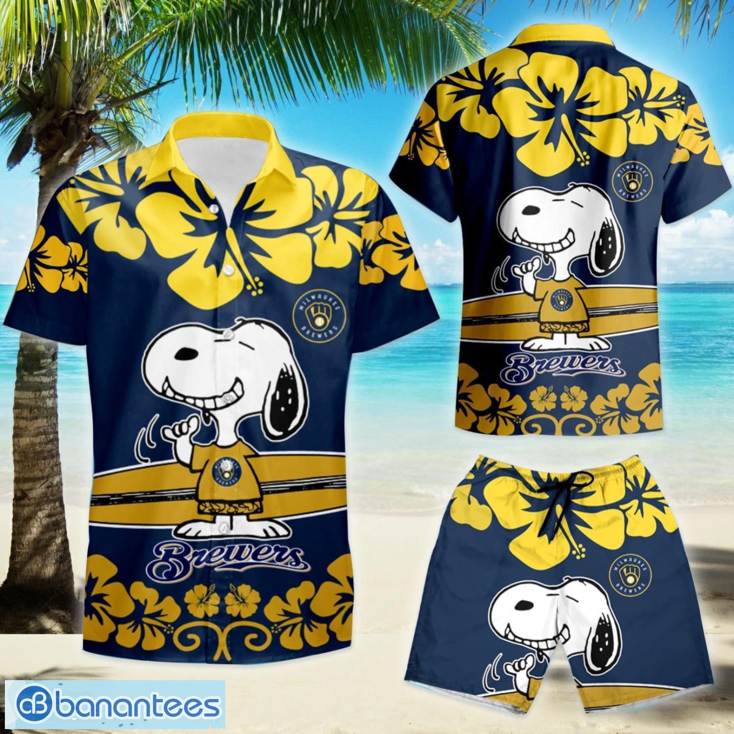 MILWAUKEE BREWERS Hawaiian Shirt And Shorts Summer Vacation Gift