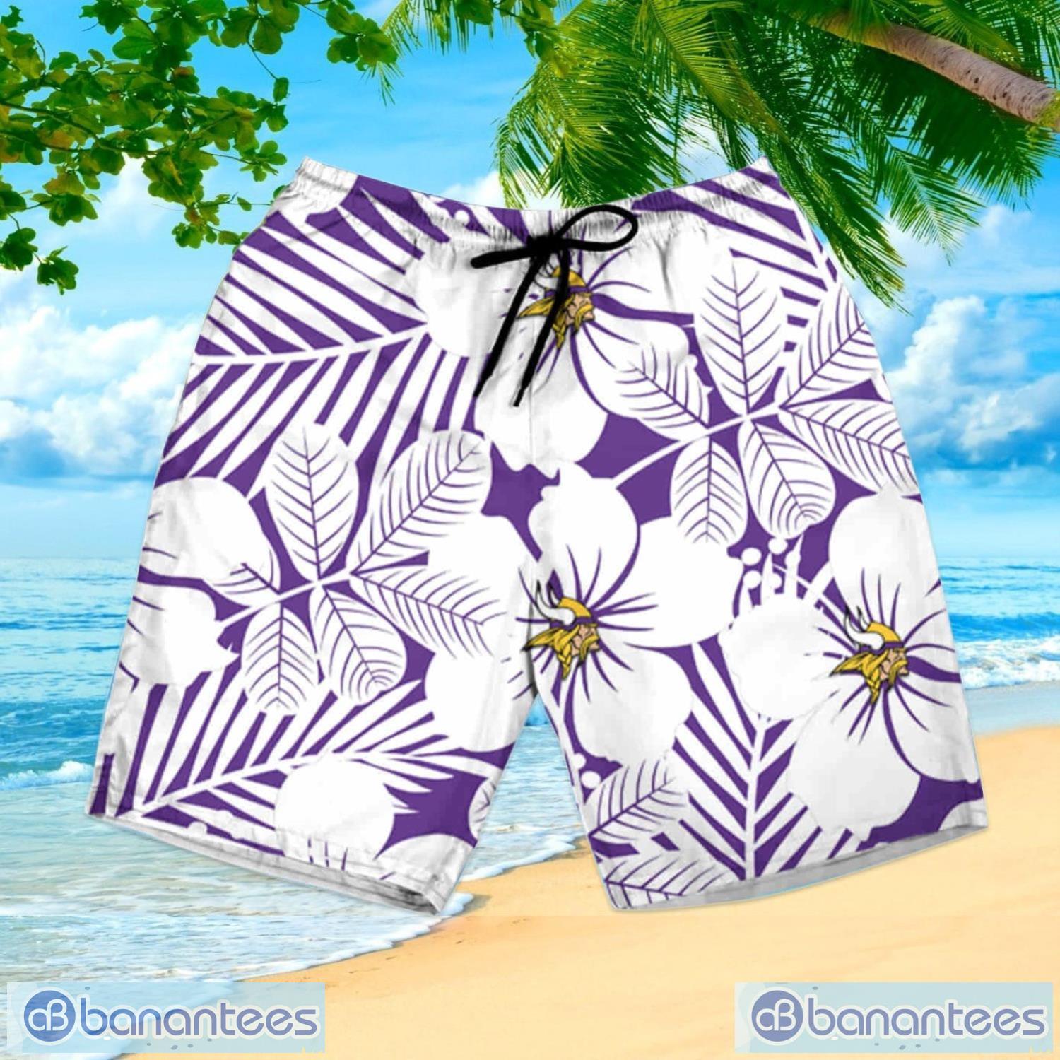 Minnesota Vikings American Flag Logo Hawaiian Shirt Vacation Gift For Men  And Women Gift - Banantees