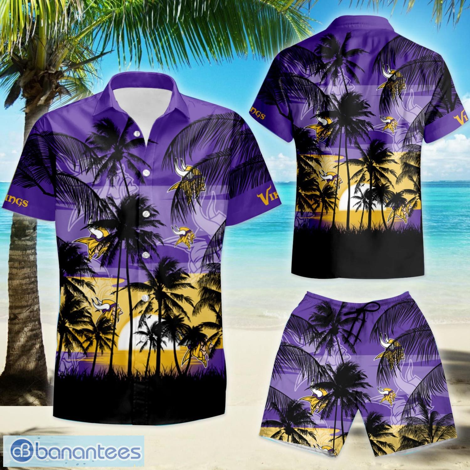 Minnesota Vikings 3D Hawaiian Shirt And Shorts For Men And Women Gift Fans  - Banantees