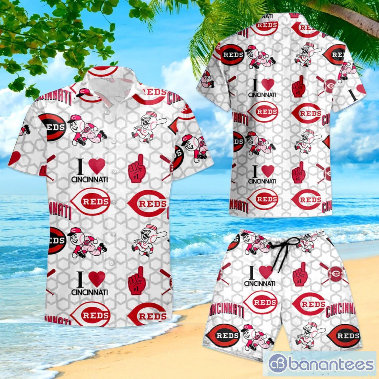 MLB Cincinnati Reds Logo Hot Hawaiian Shirt Gift For Men And Women Color  White - Banantees