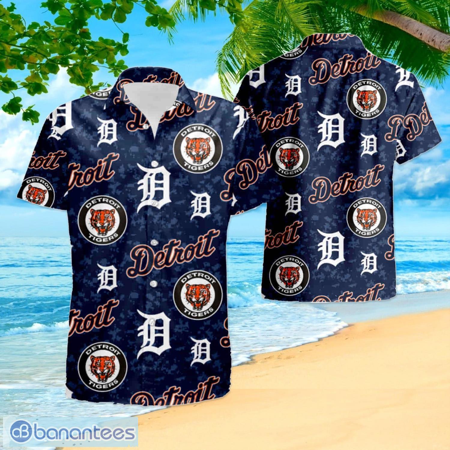 MLB Detroit Tigers Baseball Team Hawaiian Shirt And Shorts Summer