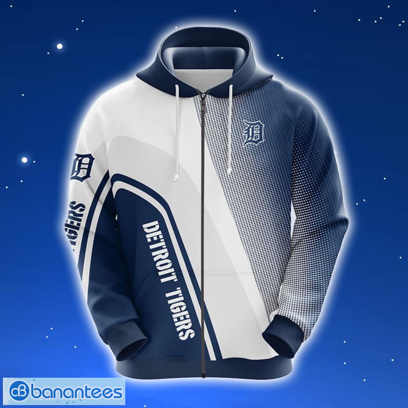 MLB Detroit Tigers White 3D Hoodie Zip Hoodie For Men And Women Sport Gift  - Banantees