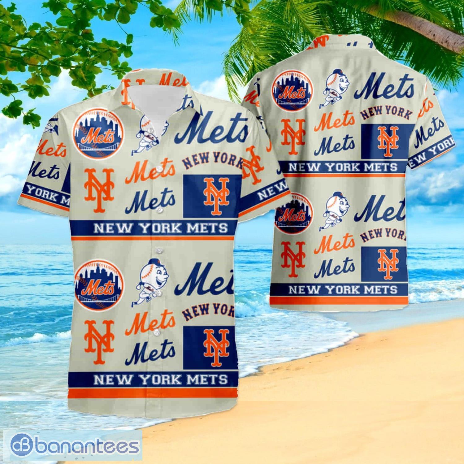 New York Mets Tropical Pattern For Fans Hawaiian Shirt and Short - Banantees