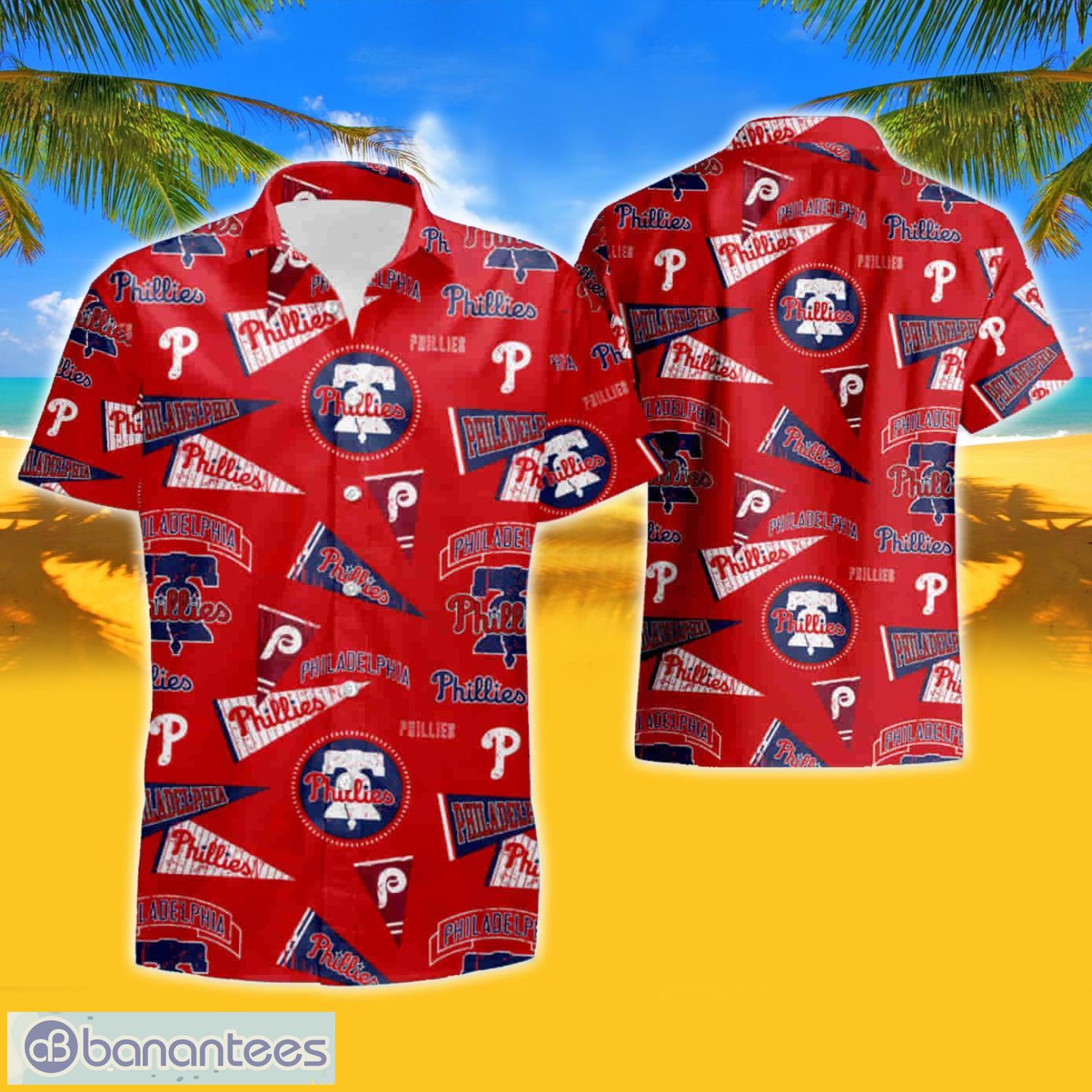 Men_s Baseball Phillies Hawaiian Shirt Beach Summer Shirt - Listentee