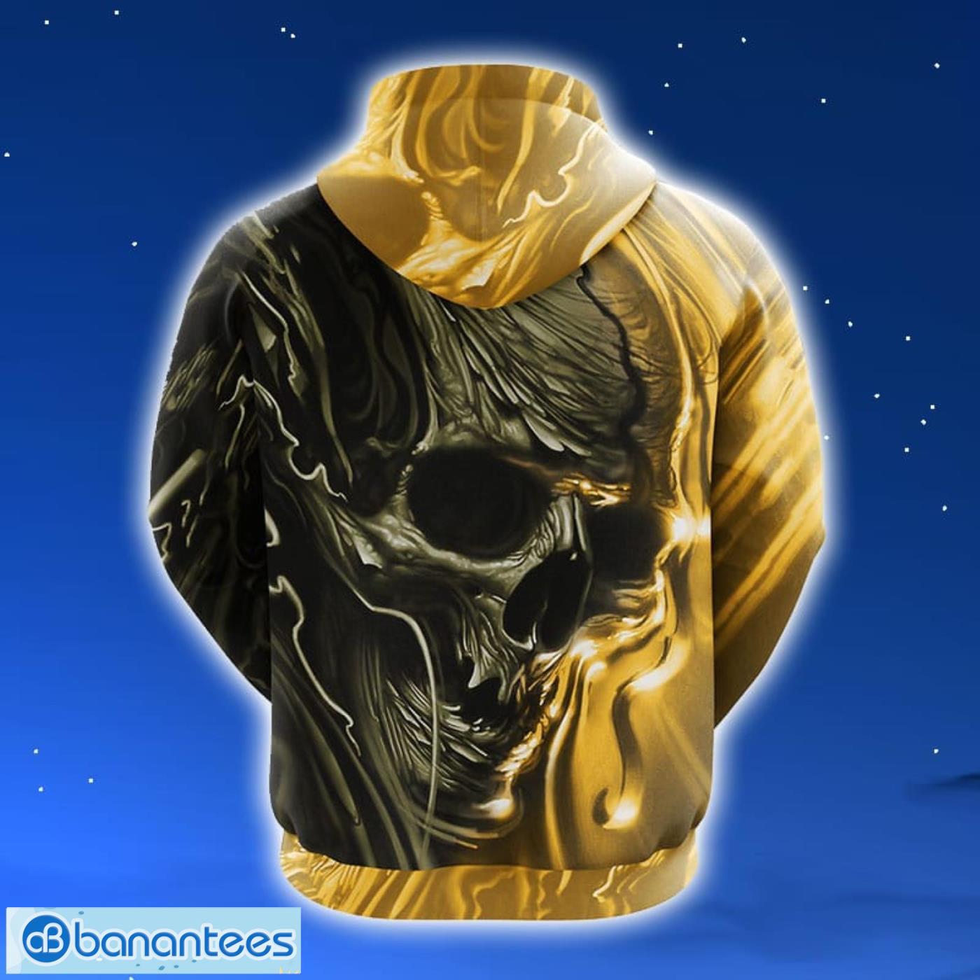 MLB Pittsburgh Pirates Skull Yellow 3D Hoodie Zip Hoodie For Men And Women Sport Gift Product Photo 2