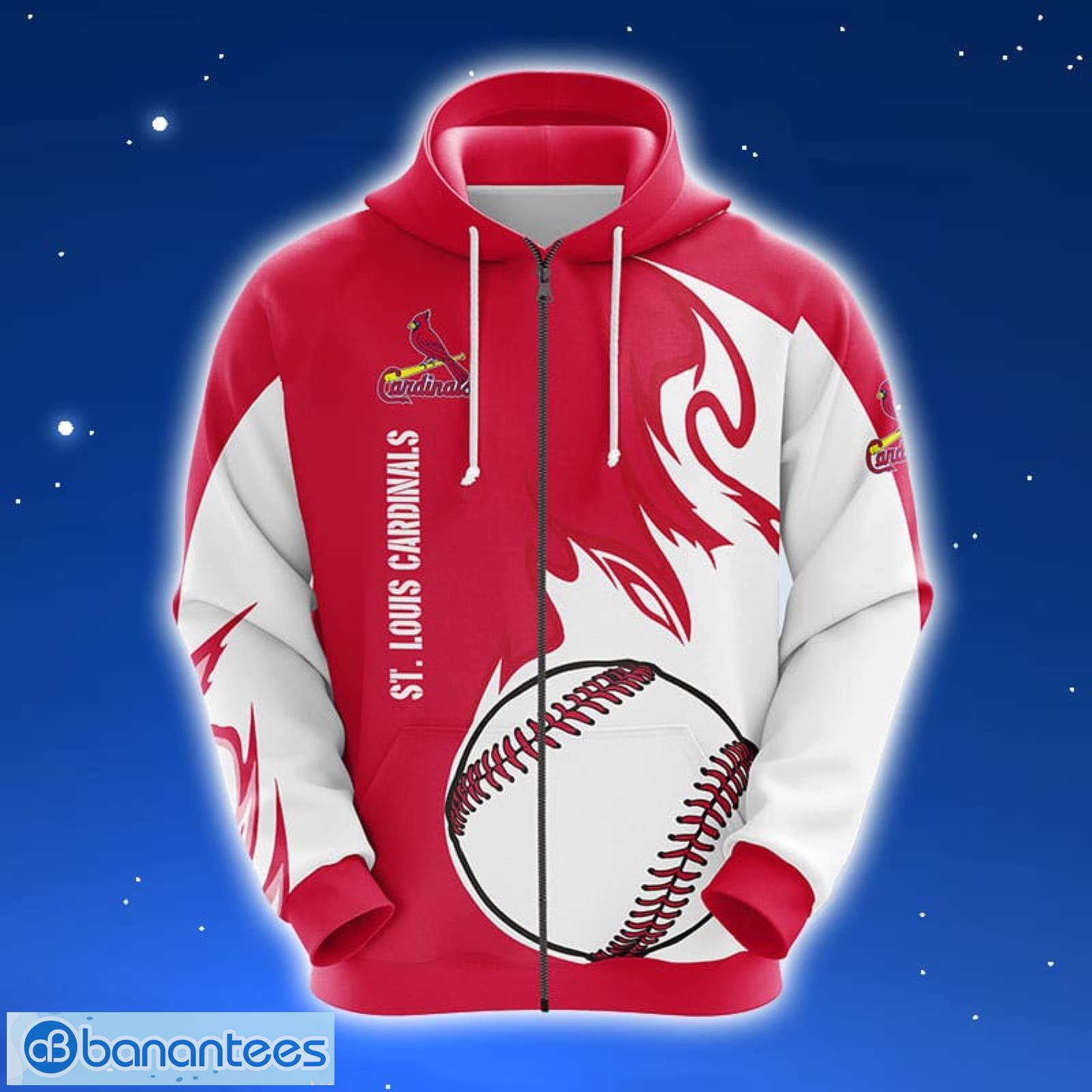 MLB St. Louis Cardinals Red 3D Hoodie Zip Hoodie For Men And Women Sport  Gift - Banantees