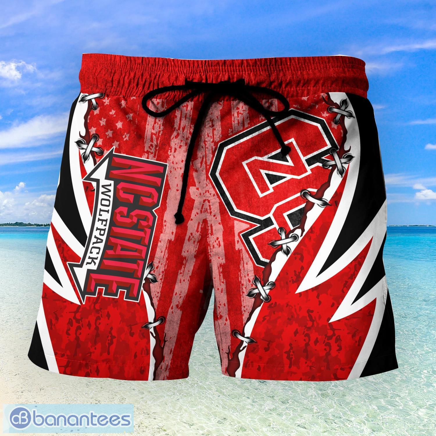 NC State Wolfpack Summer Hawaiian Shirt And Shorts For Sports Fans