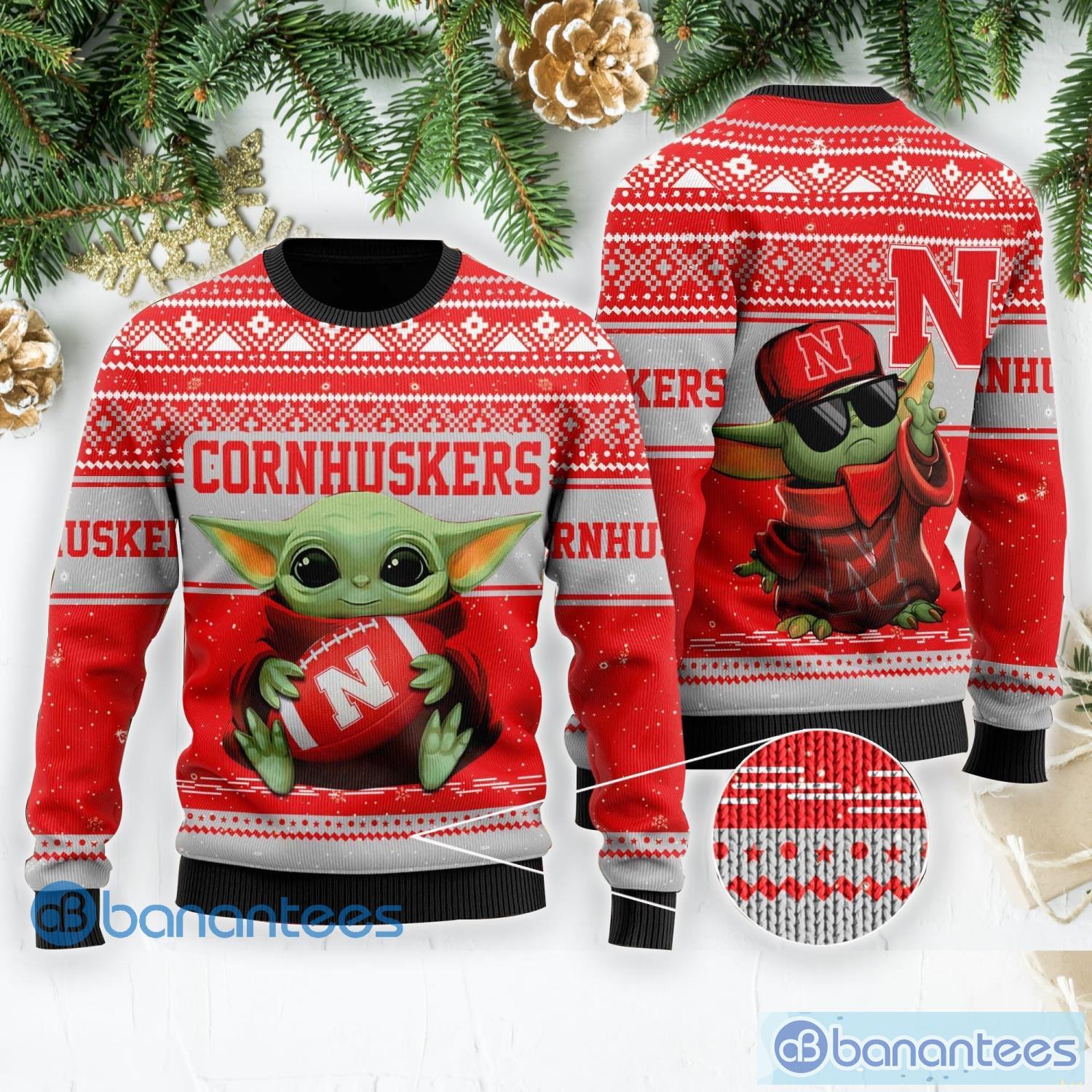 Dallas Cowboys Baby Yoda Star Wars Ugly Christmas Sweater - Banantees