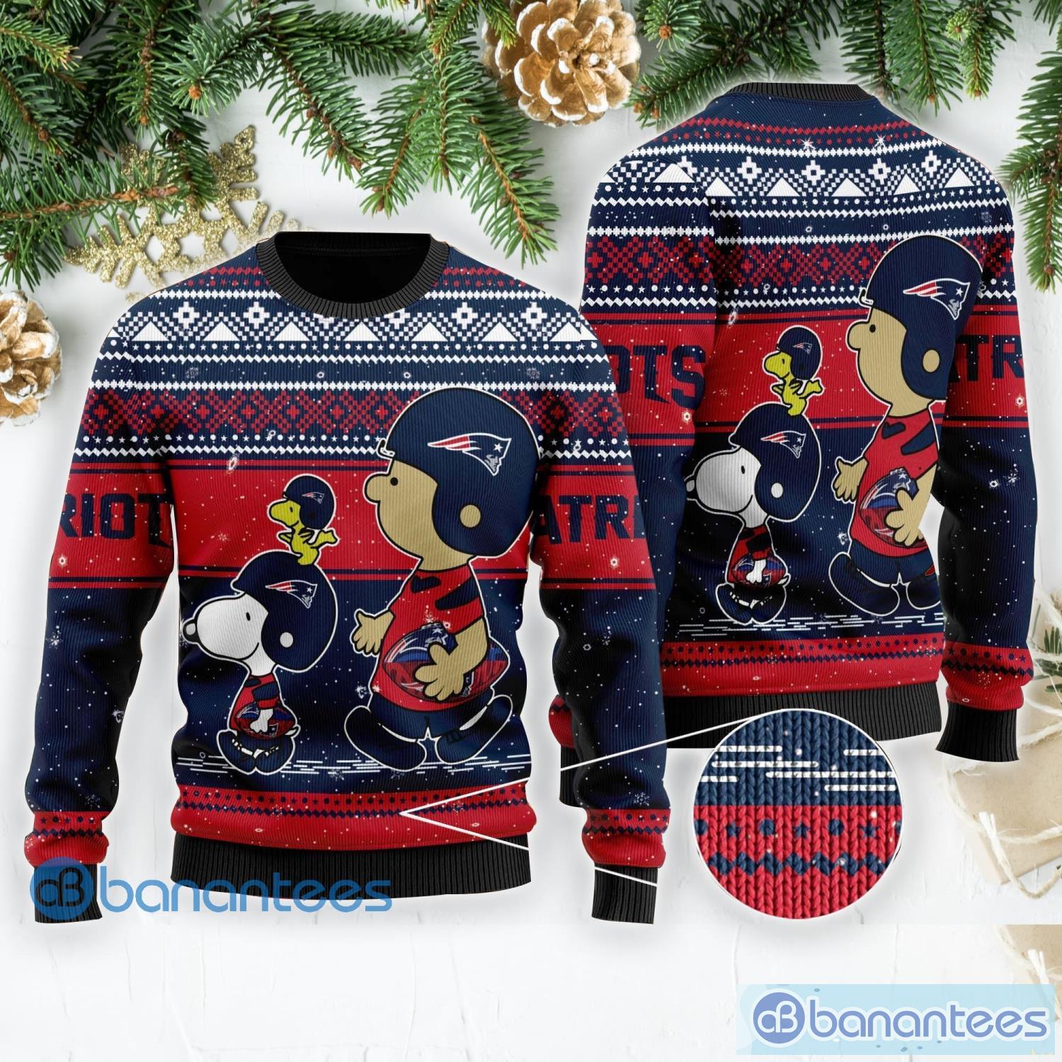 New England Patriots Ugly Christmas Sweater For Fans - Banantees