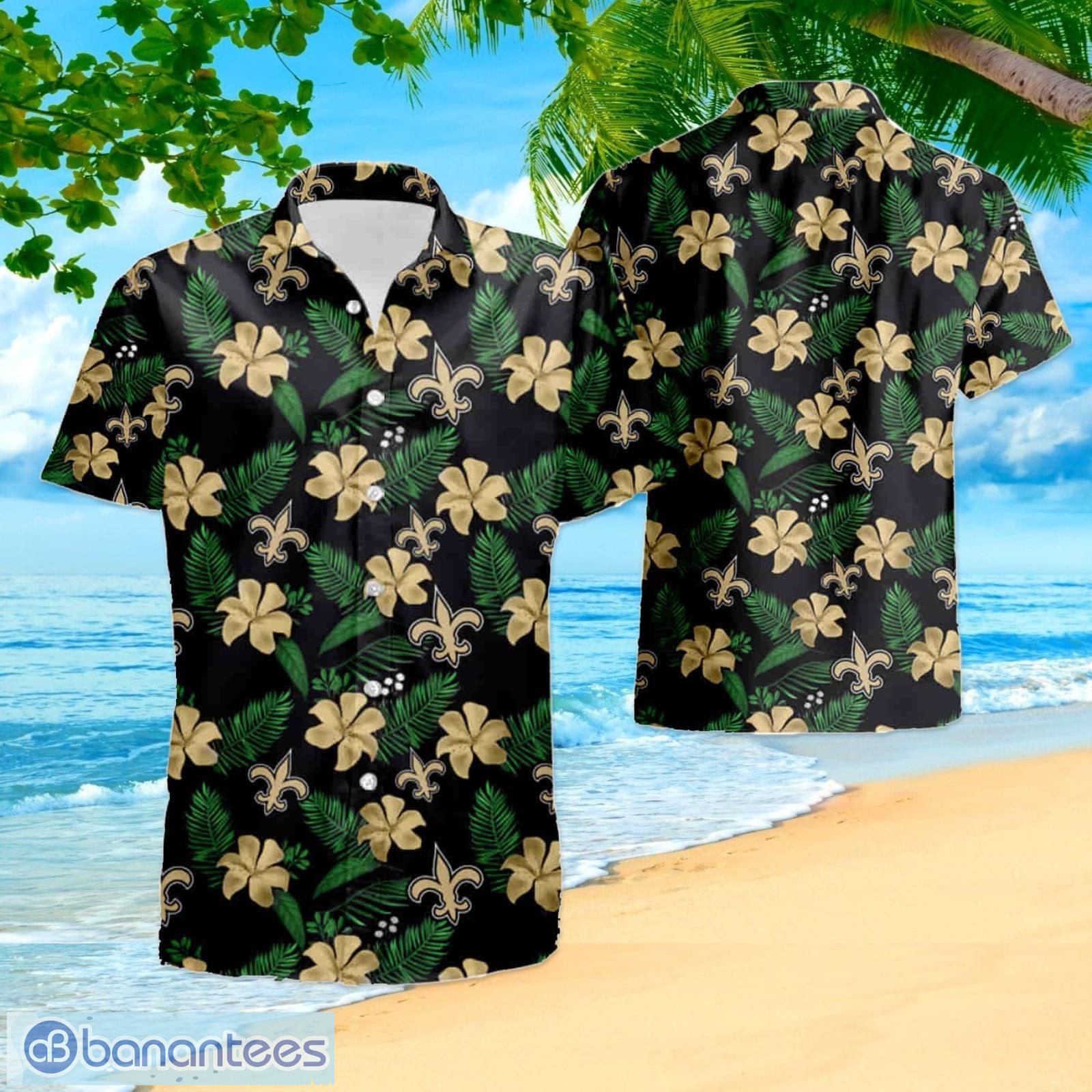 New Orleans Saints Custom Name NFL Floral Hawaiian Shirt And