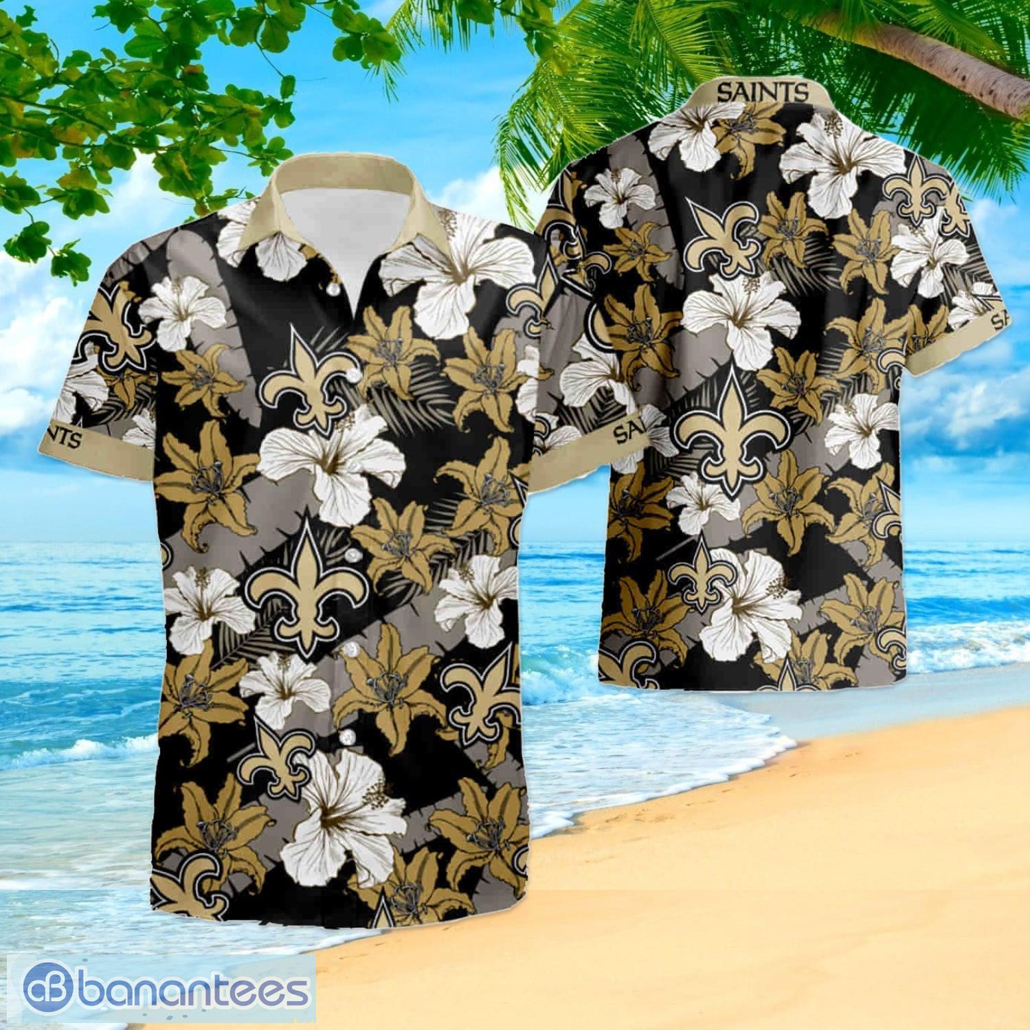 New Orleans Saints Nfl Short Sleeve Aloha Hawaiian Shirt And Shorts Beach  Gift - Banantees